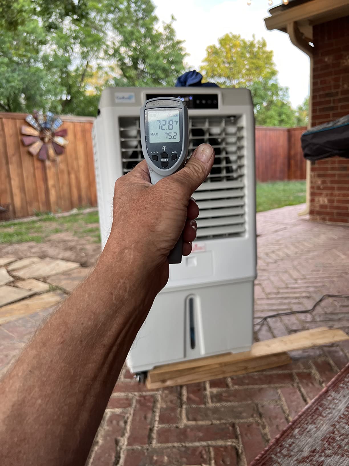 CK3000-S Evaporative Portable Swamp Cooler - 10 Gal Tank - 500 sq Ft Coversage - Variable Speeds - High Power 3000CFM - Outdoor Cooling for Tailgates, Patios, Camping, Barns, Shops customer photo 2