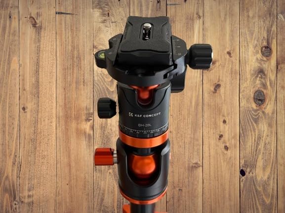 K&F CONCEPT 73 inch /186cm Camera Tripod,Transverse Center Column Aluminium DSLR Tripod with 360 Degree Ball Head 10kg Load Capacity,Quick Release Plate,Detachable Monopod T255A3+BH-28L customer photo 2