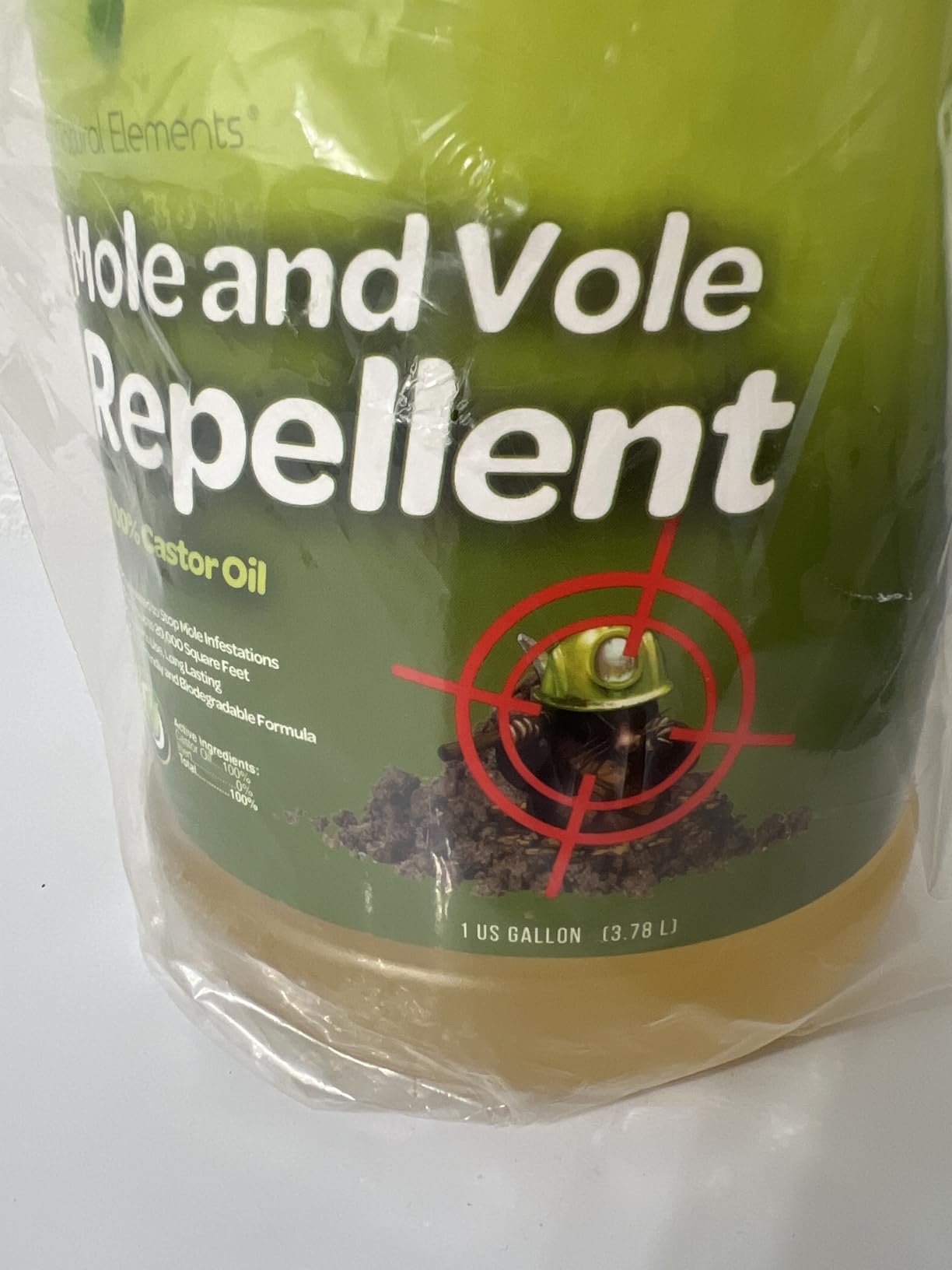 Natural Elements Mole and Vole Repellent – 100% Castor Oil Formula – Lawn and Yard Treatment – Covers Large Areas – 128 oz (1 Gallon) customer photo 2