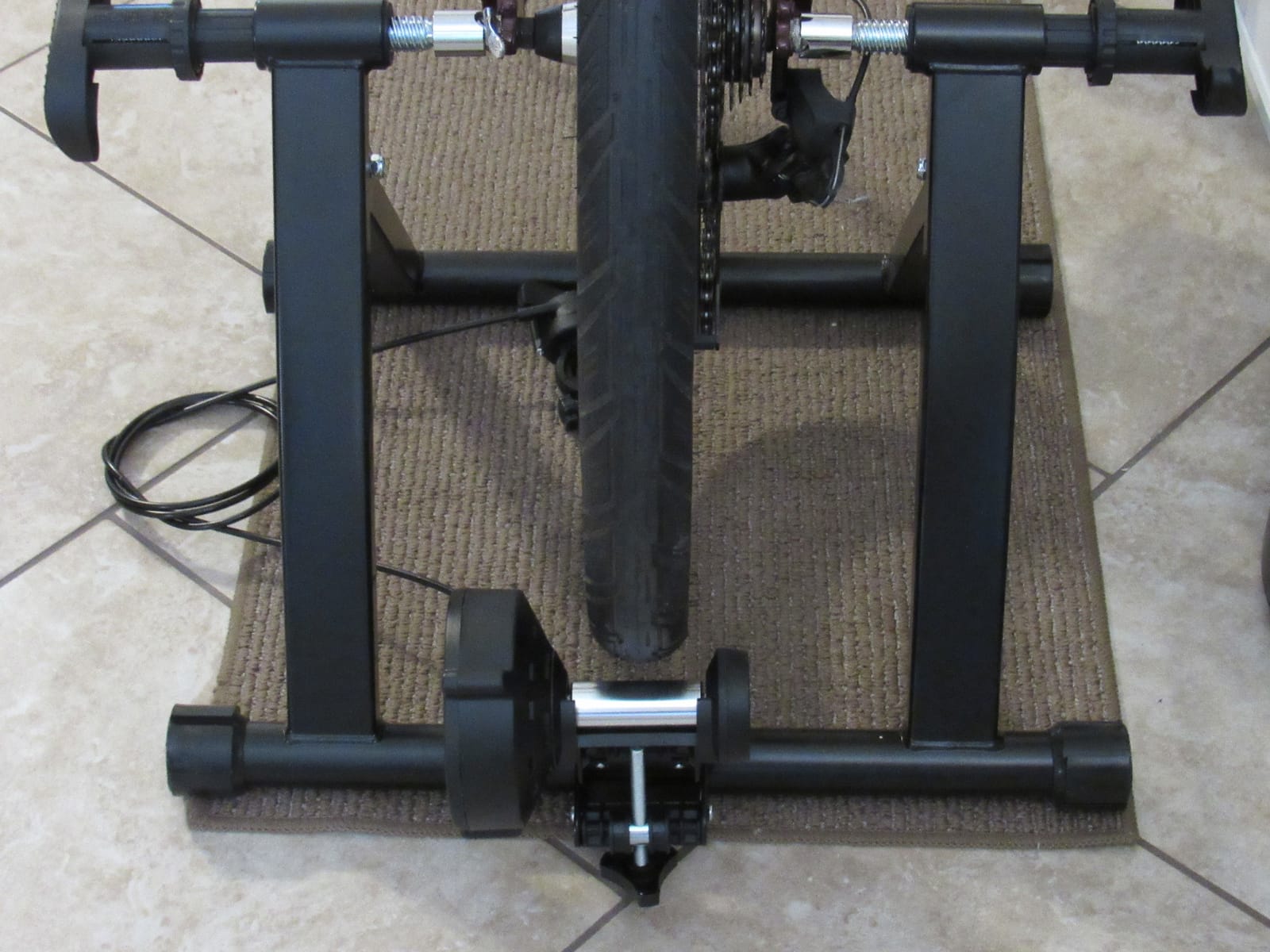 BalanceFrom Bike Trainer Stand Steel Bicycle Exercise Magnetic Stand with Front Wheel Riser customer photo 1