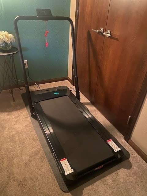 Goplus 2 in 1 Folding Treadmill, 2.25HP Under Desk Electric Superfit Treadmill, Installation-Free with APP Control, Remote Control, Bluetooth Speaker, LED Display, Walking for Home customer photo 2