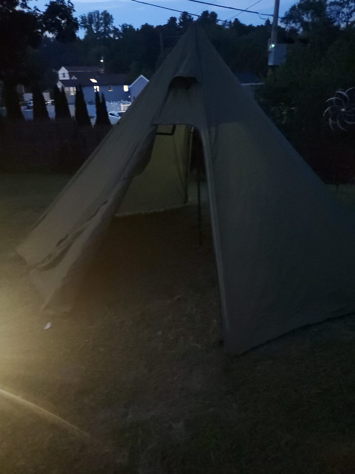 4 Persons 5lb Lightweight Tipi Hot Tents with Stove Jack, 7'3