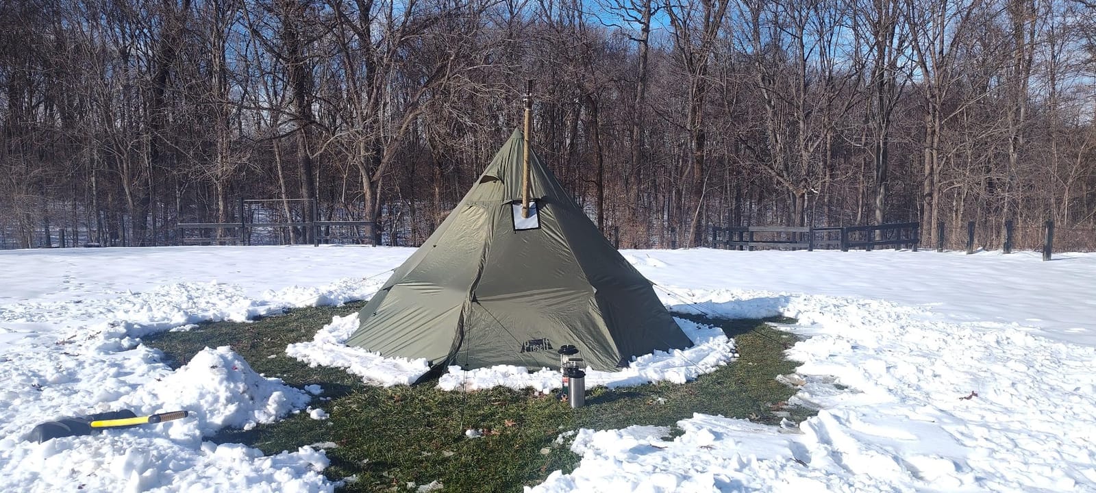 4 Persons 5lb Lightweight Tipi Hot Tents with Stove Jack, 7'3