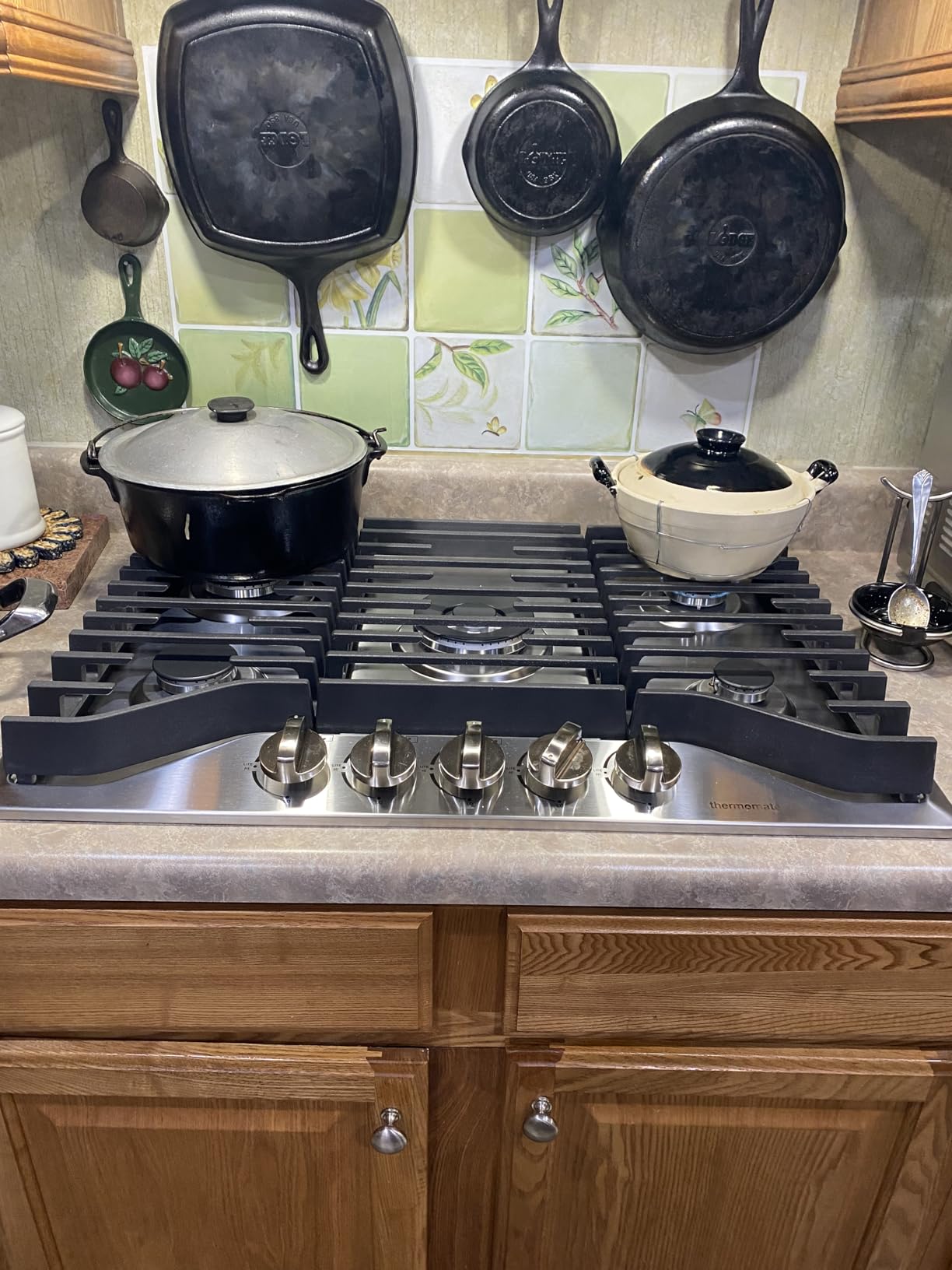 ThermoMate Heavy 36 Inch Gas Cooktop with 5 Italy Sabaf Power Burners, Built In Stove Top of 304 Stainless Steel, Gas Hob NG/LPG Convertible, Cooker with Thermocouple Protection CSA Certified customer photo 1