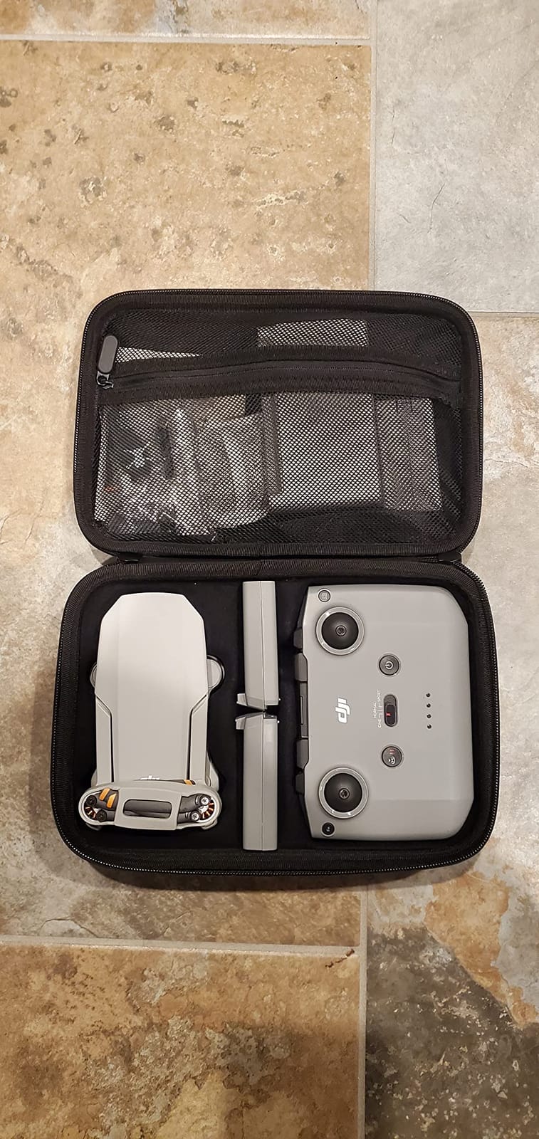 JSVER Carrying Case for DJI Mavic Mini 2 Hard Shell Storage Case for Mini 2/2 SE/4K Drone Remote Controller and Accessories, with Propeller Protectors and Control Stick Cover customer photo 2