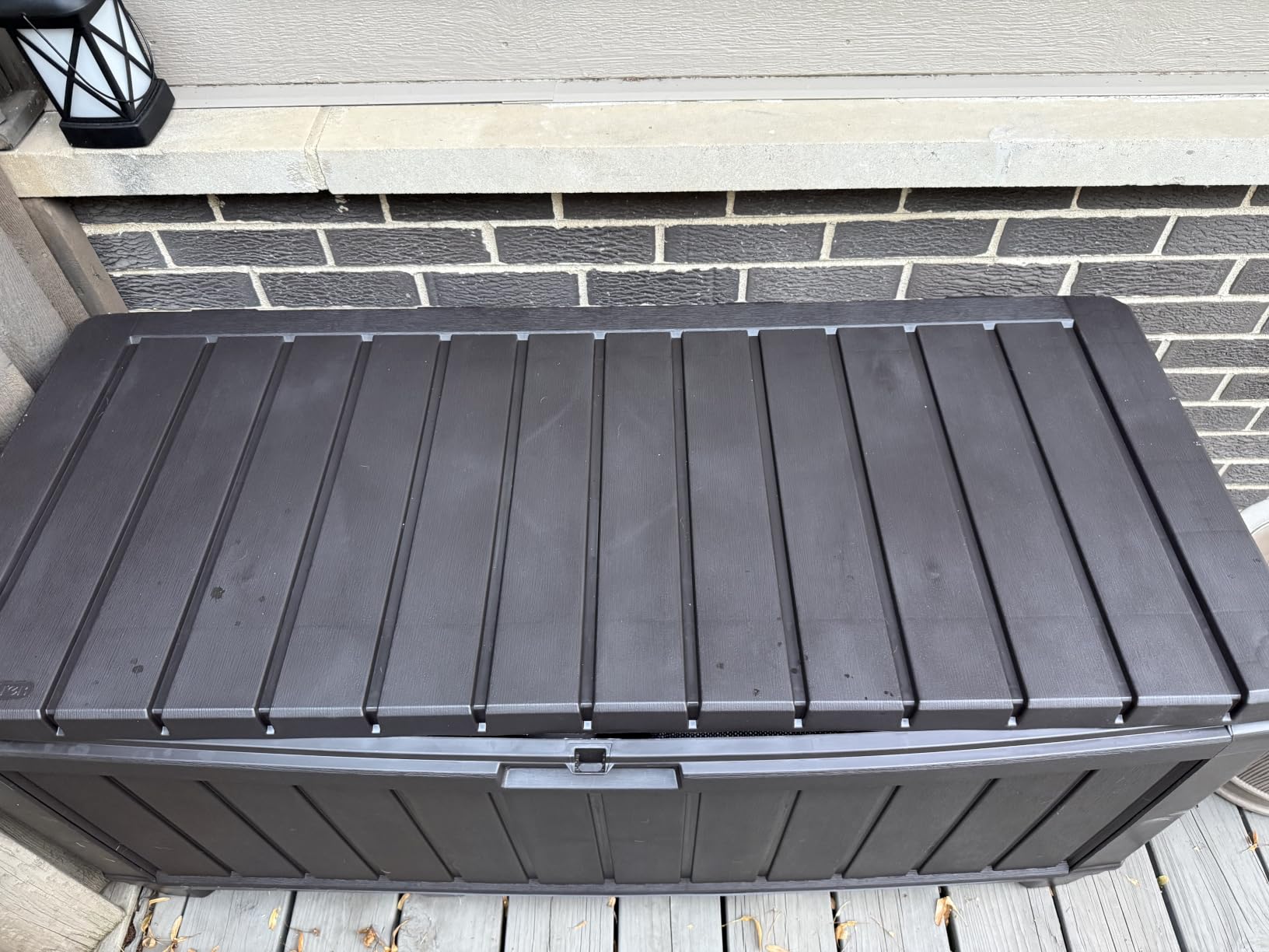 Keter Kentwood 92 Gal Outdoor Storage Box for Patio and Pool Accessories customer photo 1