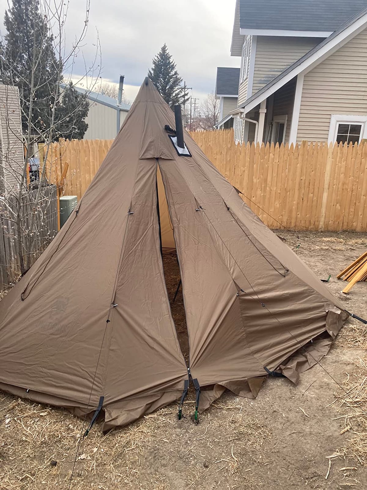 OneTigris Rock Fortress Hot Tent with Stove Jack, 4 Season, 4-6 Person Tipi for Camping, Backpacking, Hunting, Fishing - Waterproof, Wind-Proof customer photo 2
