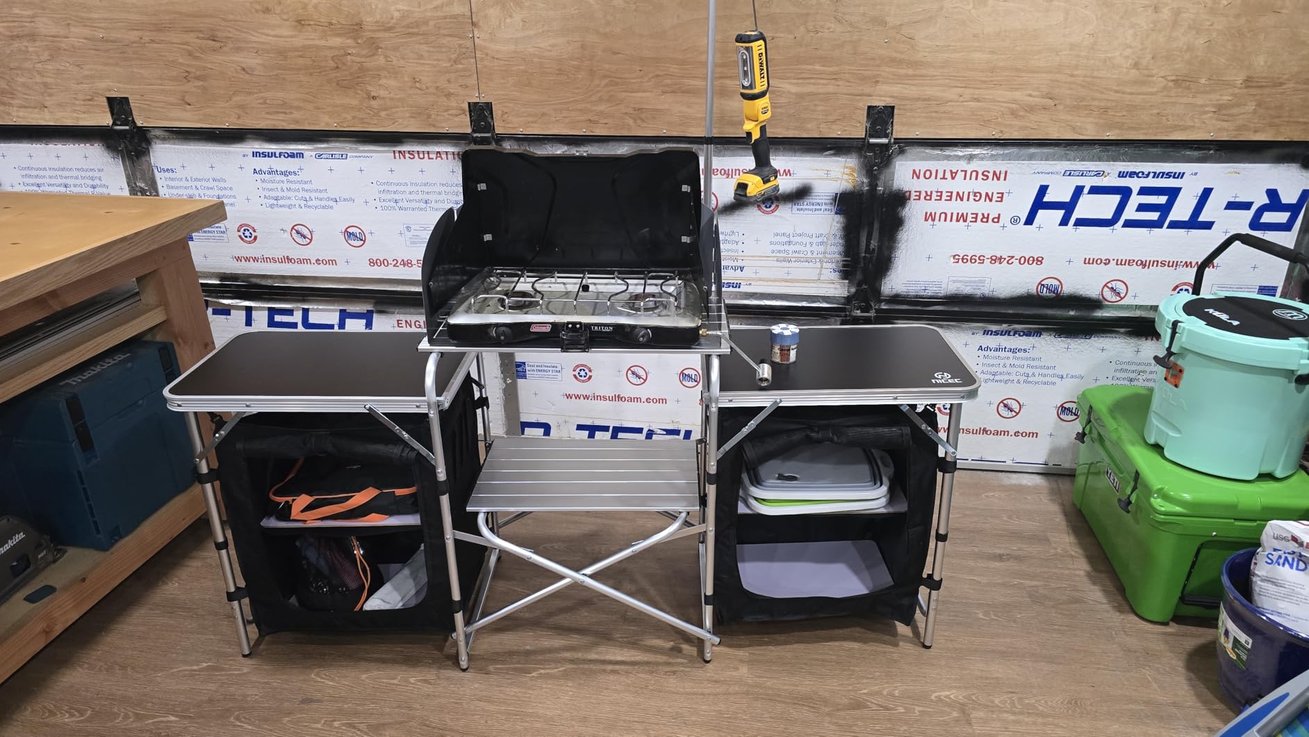 Nice C Camping Kitchen Table, Folding Cook Table, Cook Station (Silver) customer photo 2