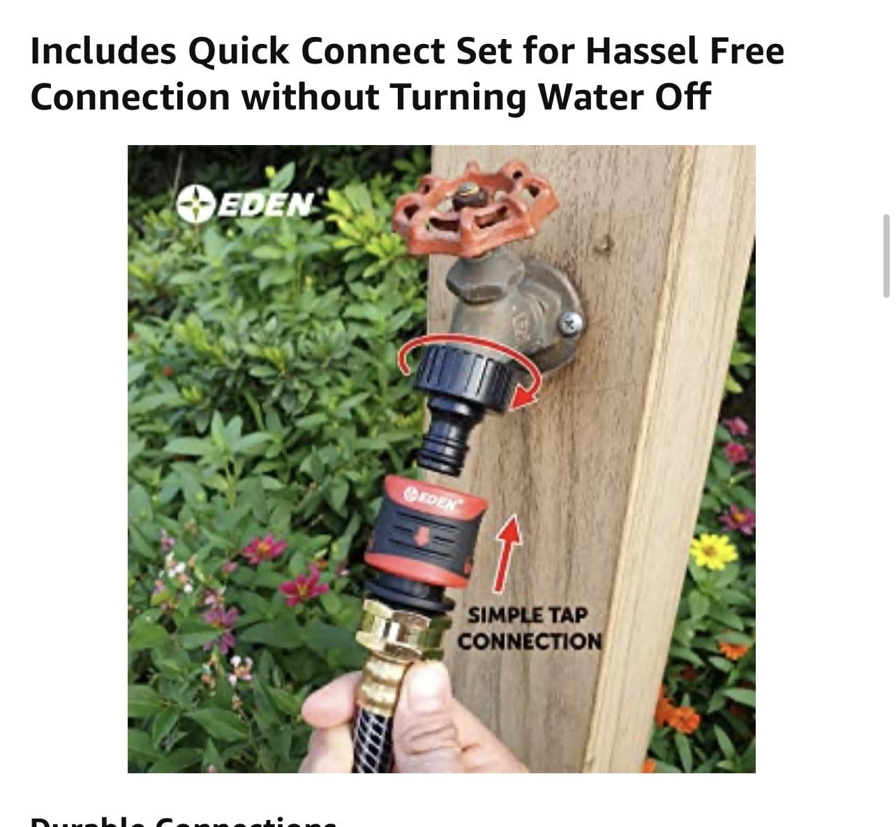 Eden 96212 Turbo Oscillating Sprinkler | Covers Up to 4,499 sq. ft., 18 Precision Nozzles, Adjustable Range, Flow Control, Triple Nozzle Width Switches, Turbo Drive Motor, Quick Connect Bundle customer photo 1