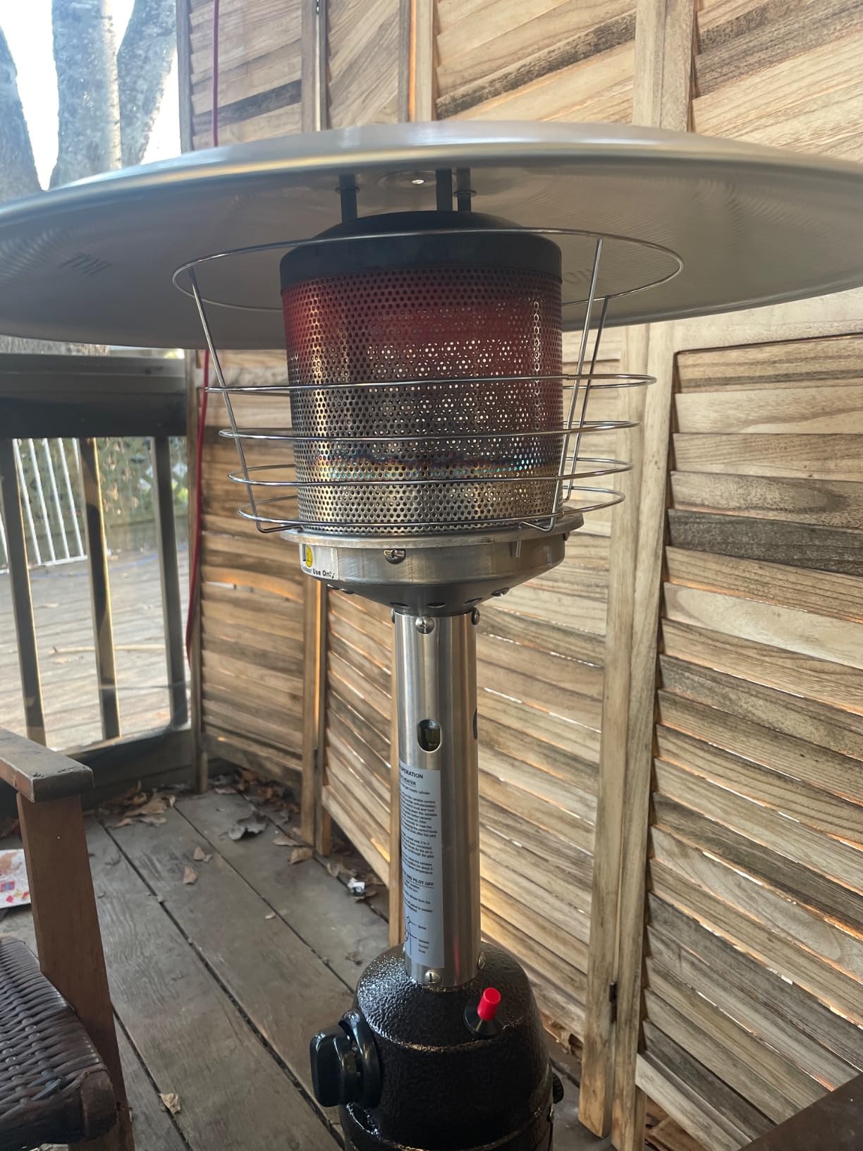 Tangkula Tabletop Propane Patio Heater with Adjustable Flame, 11,000 BTU customer photo 2