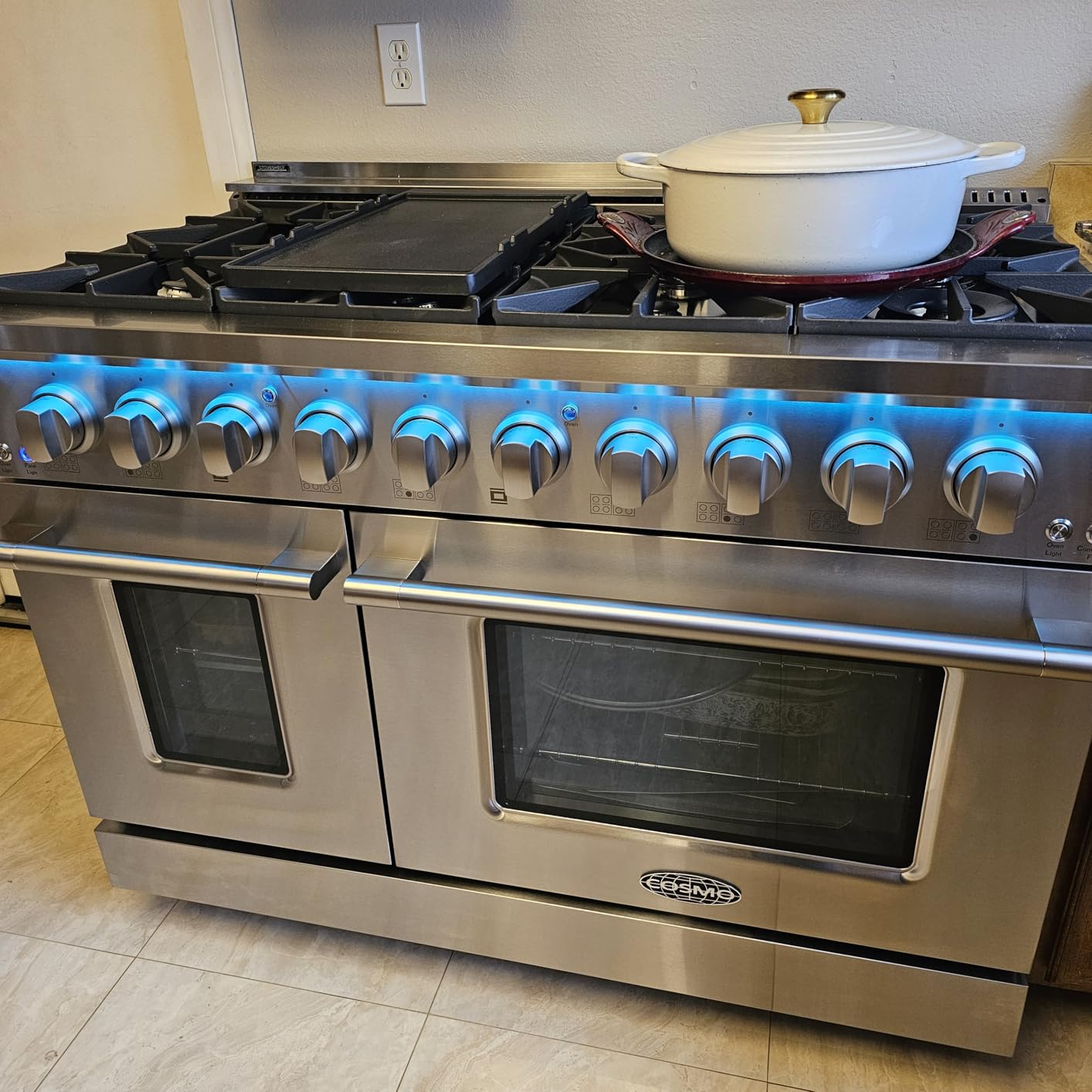 48 in. Vista Coll 6.6 cu ft 8 Burner Double Oven Gas Range, Stainless Steel customer photo 1