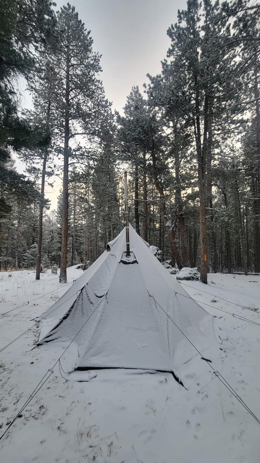 OneTigris Northgaze Canvas Hot Tent with Stove Jack, Windproof, Fire Retardant, Durable 4 Season Camping Pyramid Teepee Tent for 2~4 Person customer photo 1