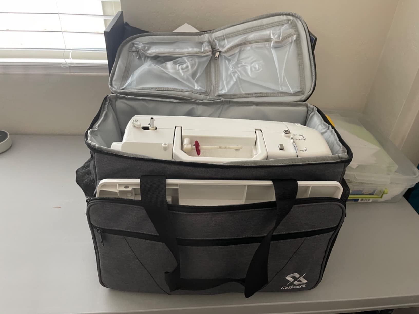 Golkcurx Sewing Machine Carrying Case with Removable Bottom Pad customer photo 1