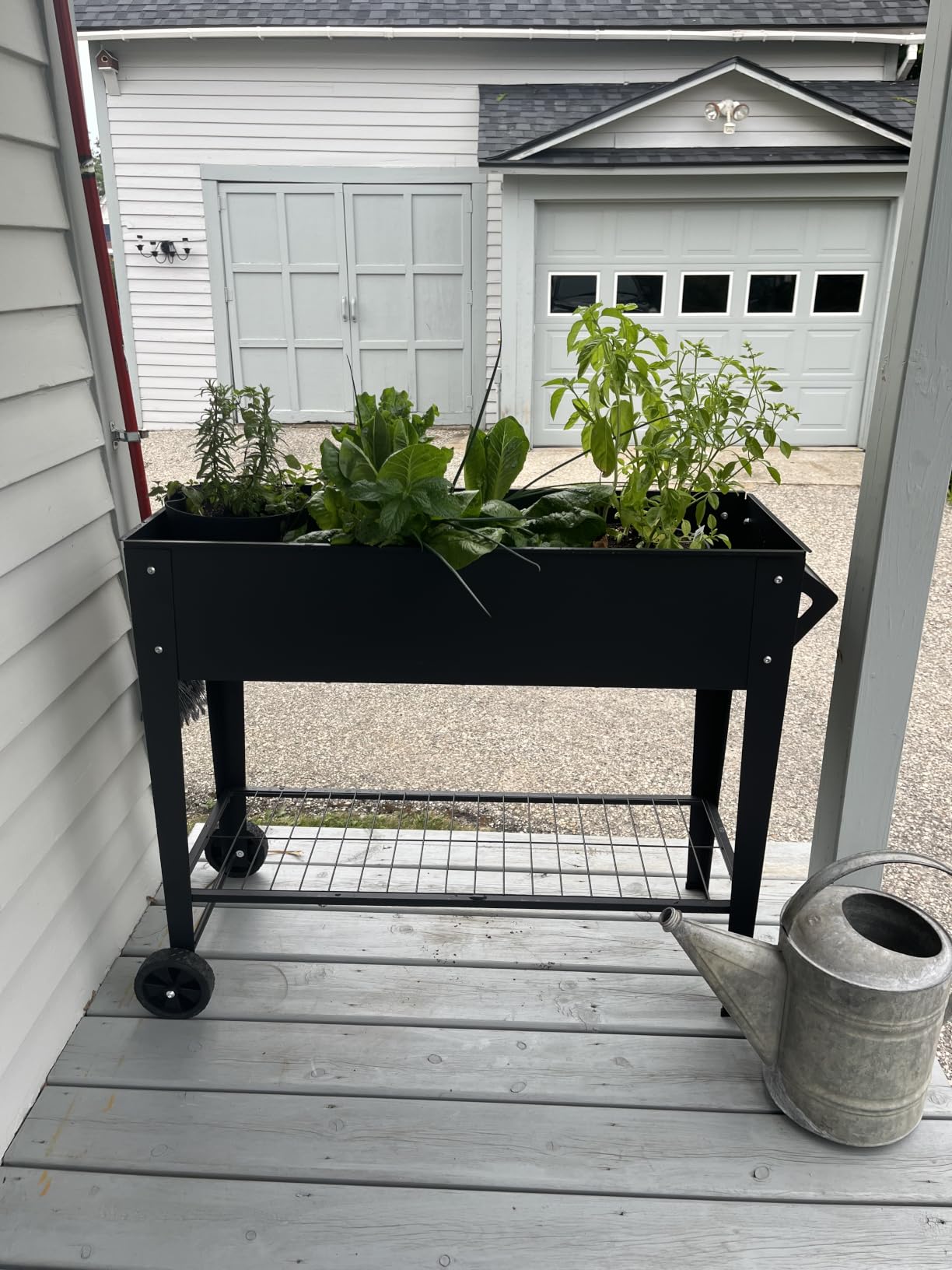 LEETOLLA 32-Inch Elevated Raised Garden Bed with Wheels and Storage Shelf customer photo 1