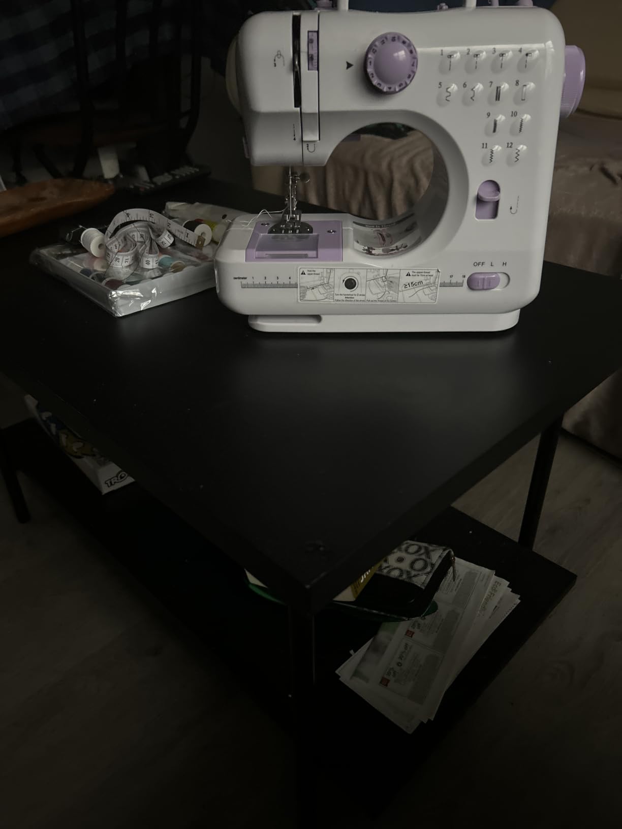 Sewing Machine for Beginners & Kids, Mini Portable Sewing Machines with 12 Built-in Stitch Patterns, 2-Speed Foot Pedal, Perfect for Teaching Daughter to Sew(with 27 Pieces Sewing Kit & Cover) customer photo 1