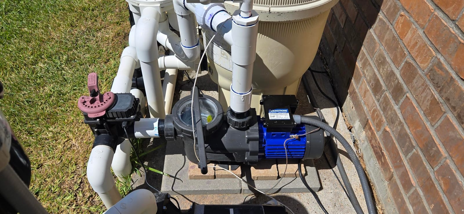Aquastrong 2HP In/Above Ground Pool Pump, Dual Speed, 115V, 5186GPH, High Flow, Powerful Self Primming Swimming Pool Pumps with Filter customer photo 1