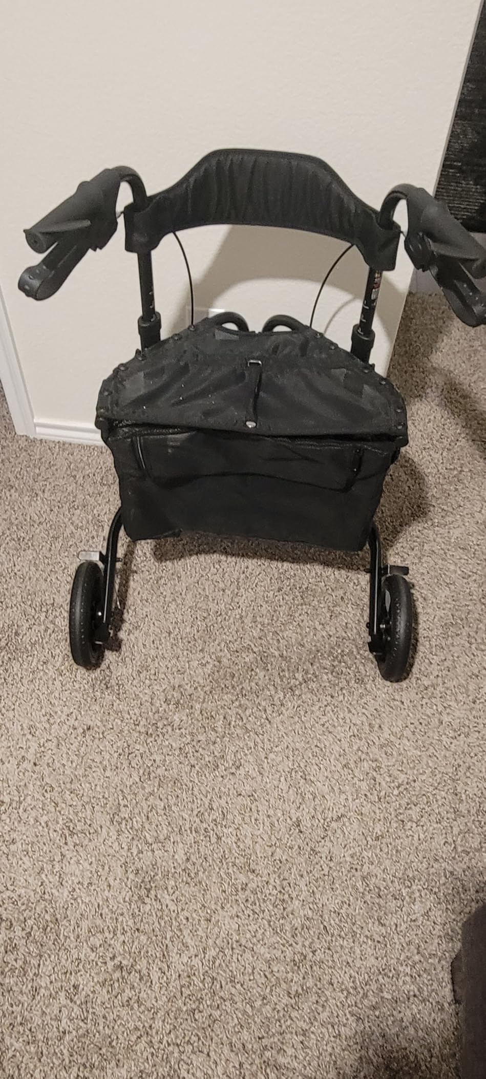 Walk Mate 3 Wheel Rollator Walker with Seat for Slim Seniors, Padded Backrest Lightweight Foldable Travel Walker Ideal for Elderly, 8 Inch Tri-Wheel Modern Mobility Walking Aid Aluminum, Green customer photo 1