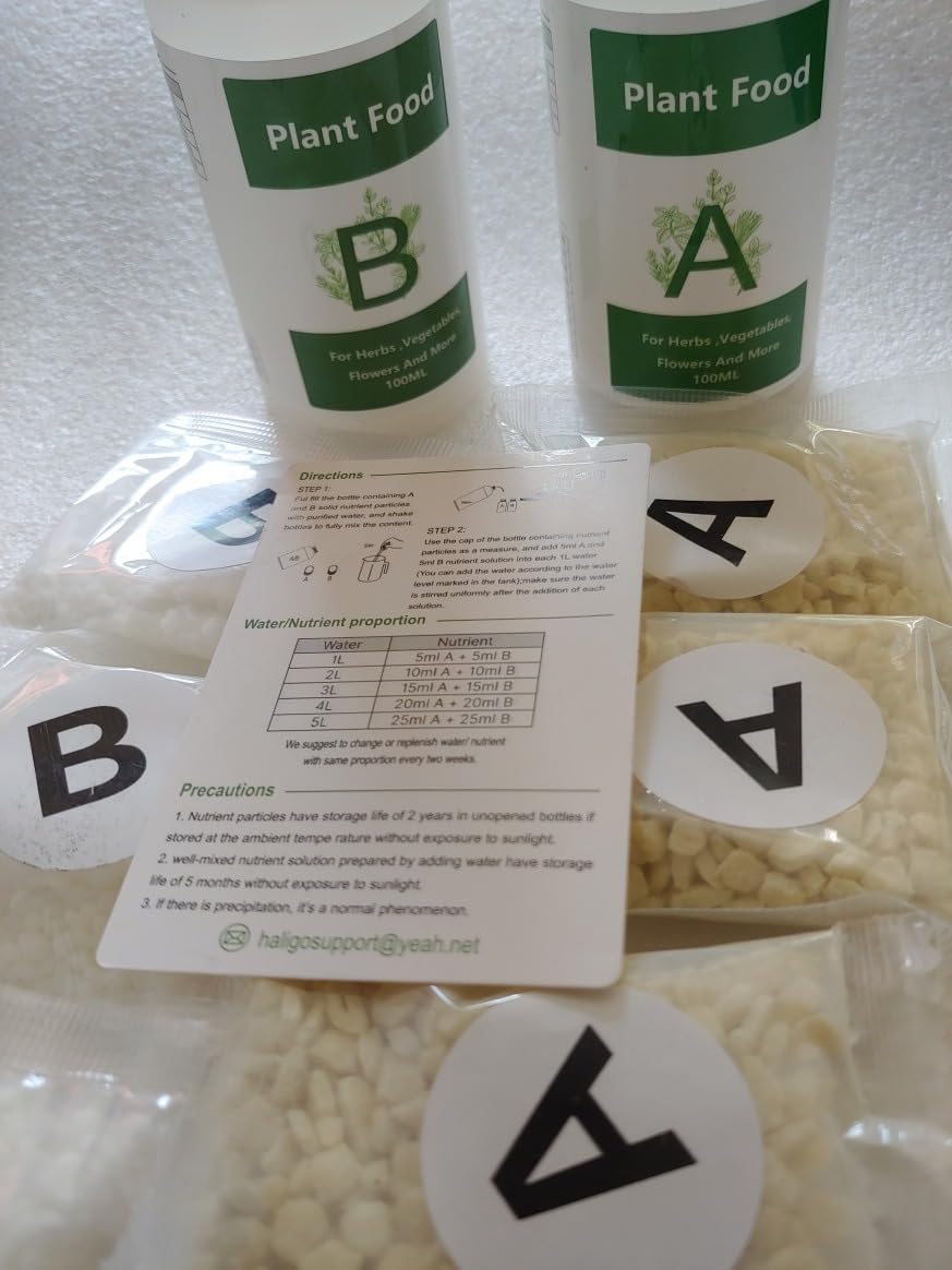 Hydroponics Nutrients for Aerogarden(800ml in Total), Plant Food A & B Hydroponics Supplies, Indoor Plant Fertilizer for Hydroponics Growing System, Hydroponic Solution for Vegetables Thrive customer photo 2