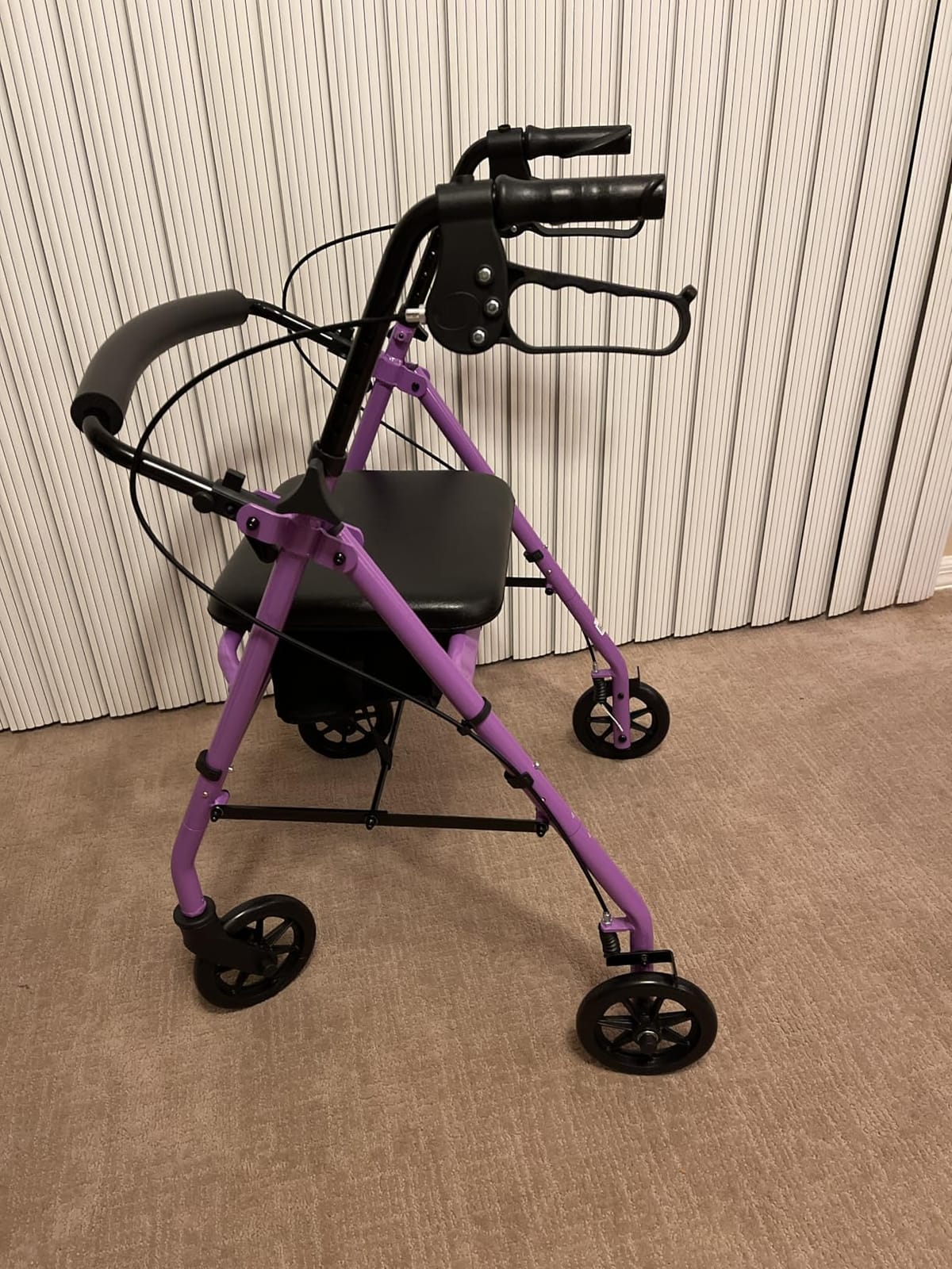 Vive Ultra Lightweight Rollator Walker with Seat - Foldable, Narrow, Rolling Senior Walker for Small Spaces - 4 Wheel Aluminum Adult Easy Drive Aid with Underseat Accessory customer photo 2