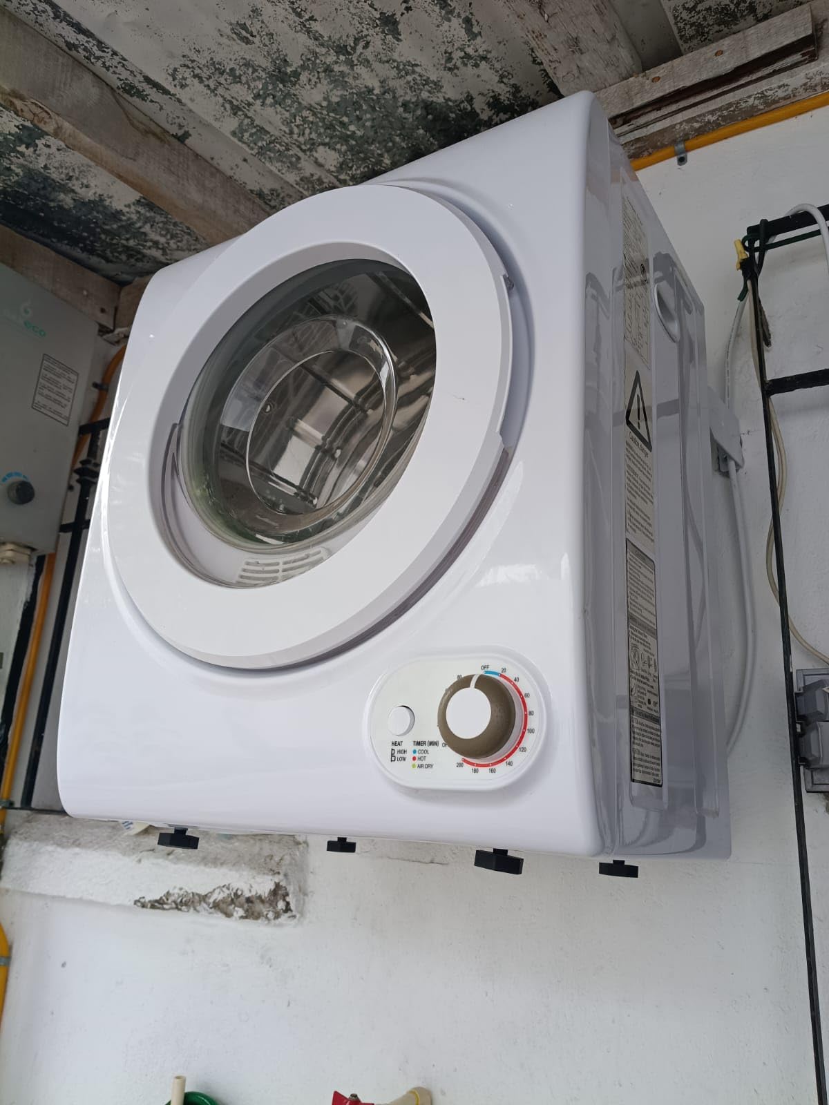 Euhomy Portable Clothes Dryer for Laundry, 1.5 Cu. Ft. Small Portable Dryers for Clothes, 120V Electric Dryer with Stainless Steel Drum, 850W Dryer Machine for Apartments, White customer photo 2