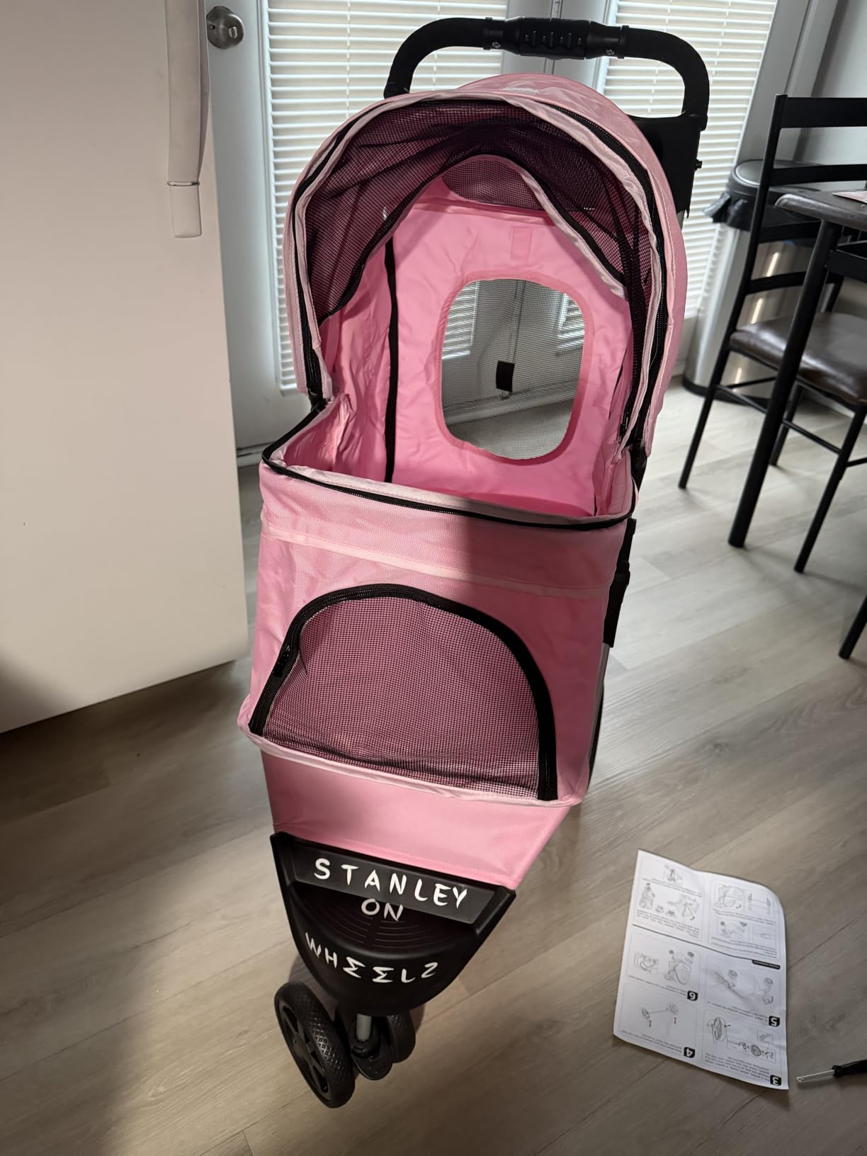 MoNiBloom Pet Stroller for Small/Medium Dogs and Cats up to 33 lbs, Blue customer photo 1