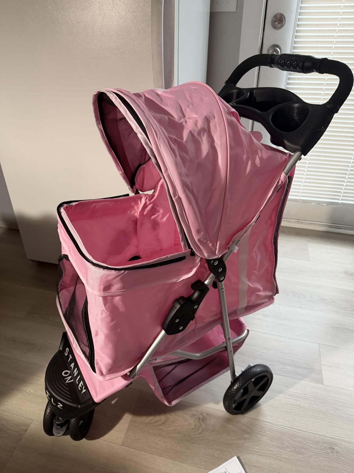 MoNiBloom Pet Stroller for Small/Medium Dogs and Cats up to 33 lbs, Blue customer photo 2