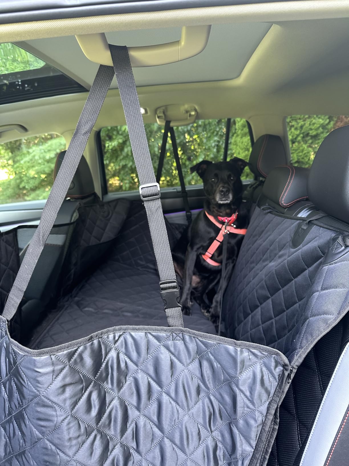 URPOWER Back Seat Extender for Dogs, Large Hard Bottom Dog Car Seat Cover customer photo 2