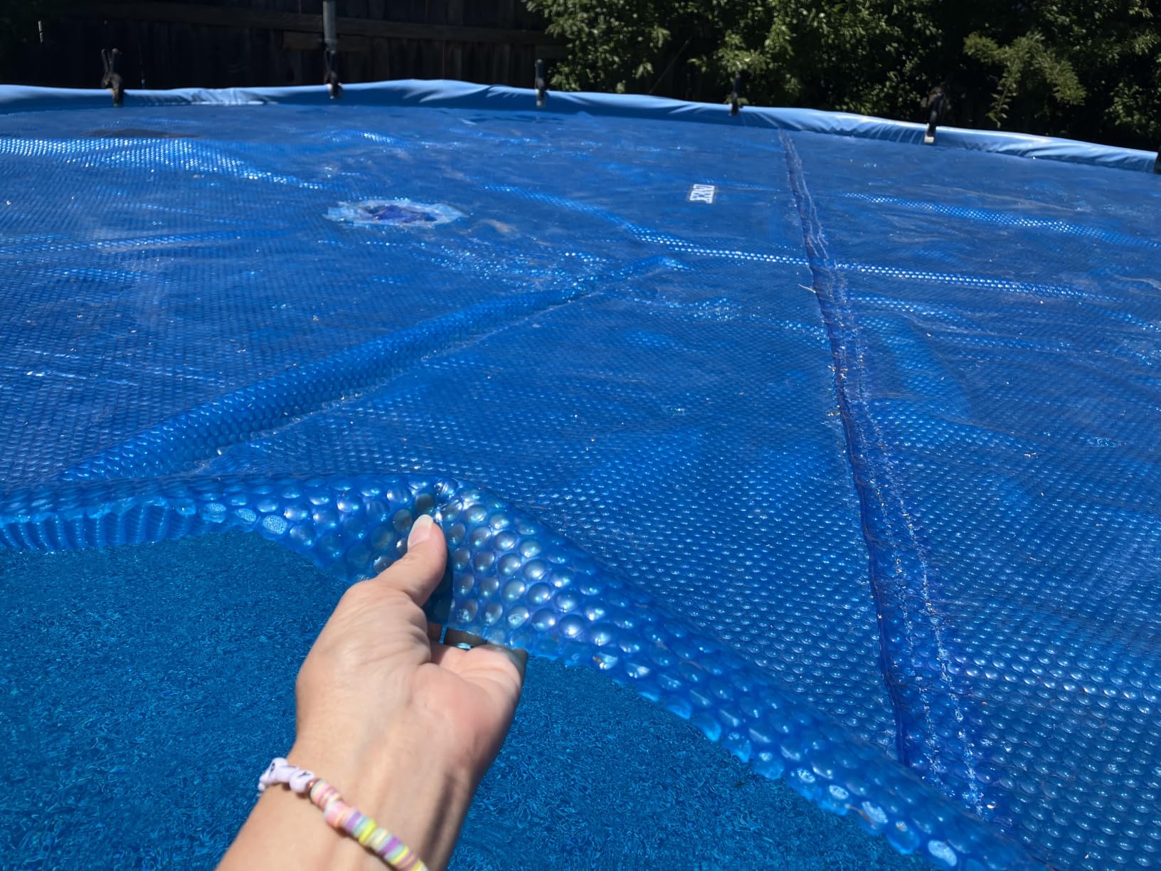 In The Swim 18' Standard Blue Round Solar Pool Cover 8 Mil customer photo 1