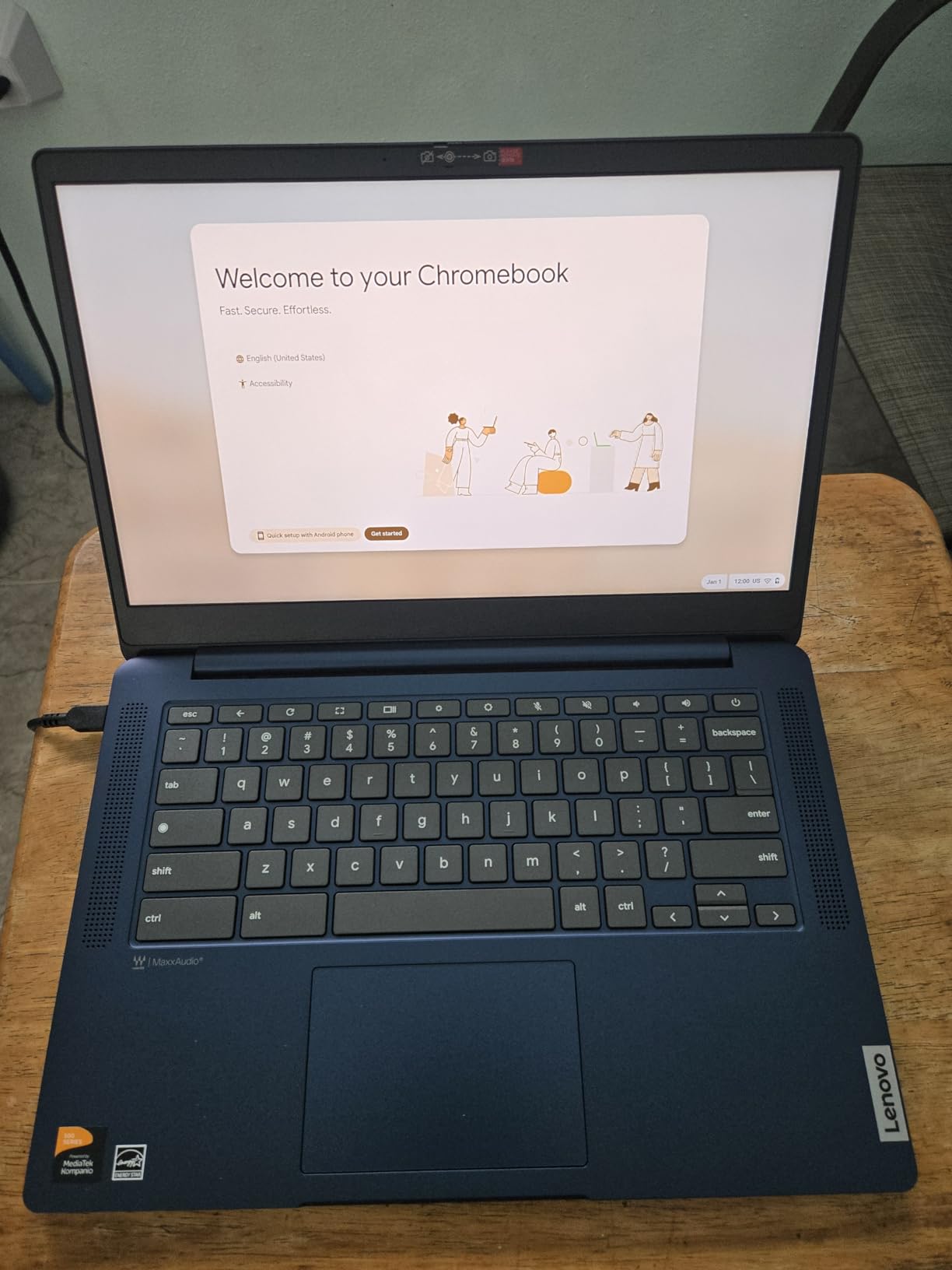 Lenovo Flagship Chromebook, 14'' FHD Touchscreen Slim Thin Light Laptop Computer, 8-Core MediaTek Kompanio 520 Processor, 4GB RAM, 64GB eMMC, WiFi 6,Chrome OS, Abyss Blue customer photo 2