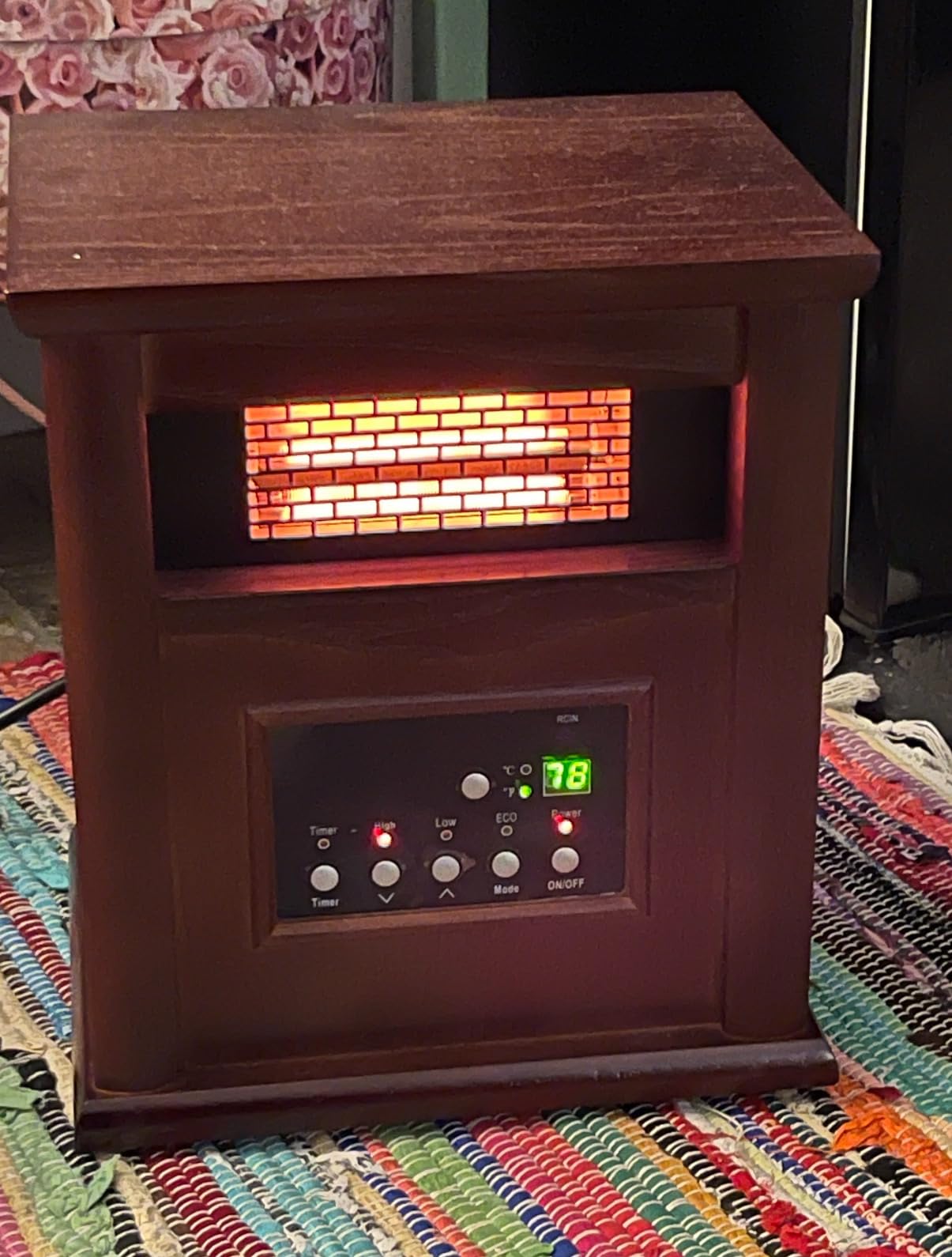 Lifeplus 1500W Electric Infrared Space Heater, Quartz Heater for Indoor Use, Tip-Over & Overheat Protection with Remote Control, 3 Heat Settings, 12H Timer for Large Room Basement Heating customer photo 1