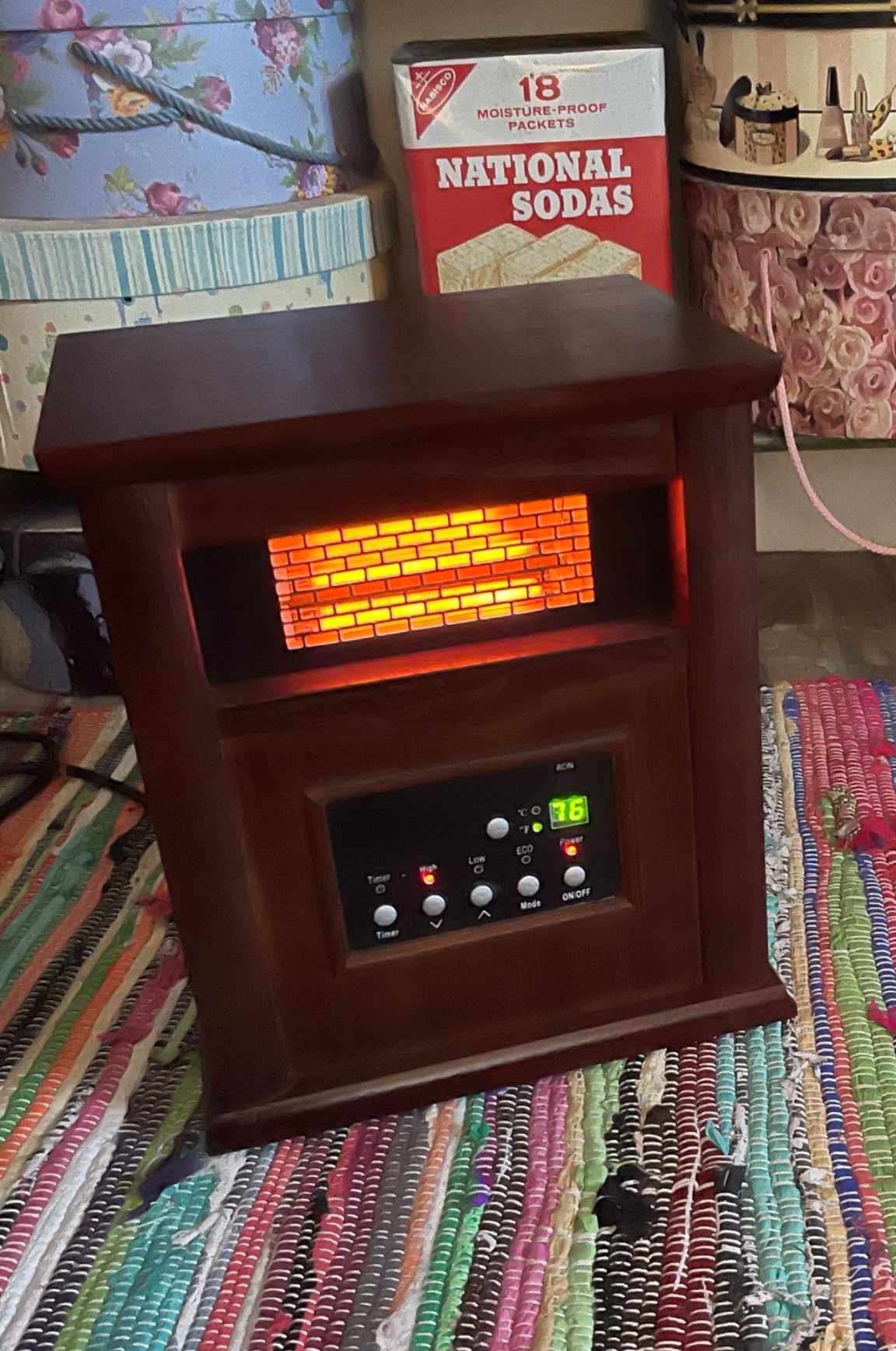 Lifeplus 1500W Electric Infrared Space Heater, Quartz Heater for Indoor Use, Tip-Over & Overheat Protection with Remote Control, 3 Heat Settings, 12H Timer for Large Room Basement Heating customer photo 2