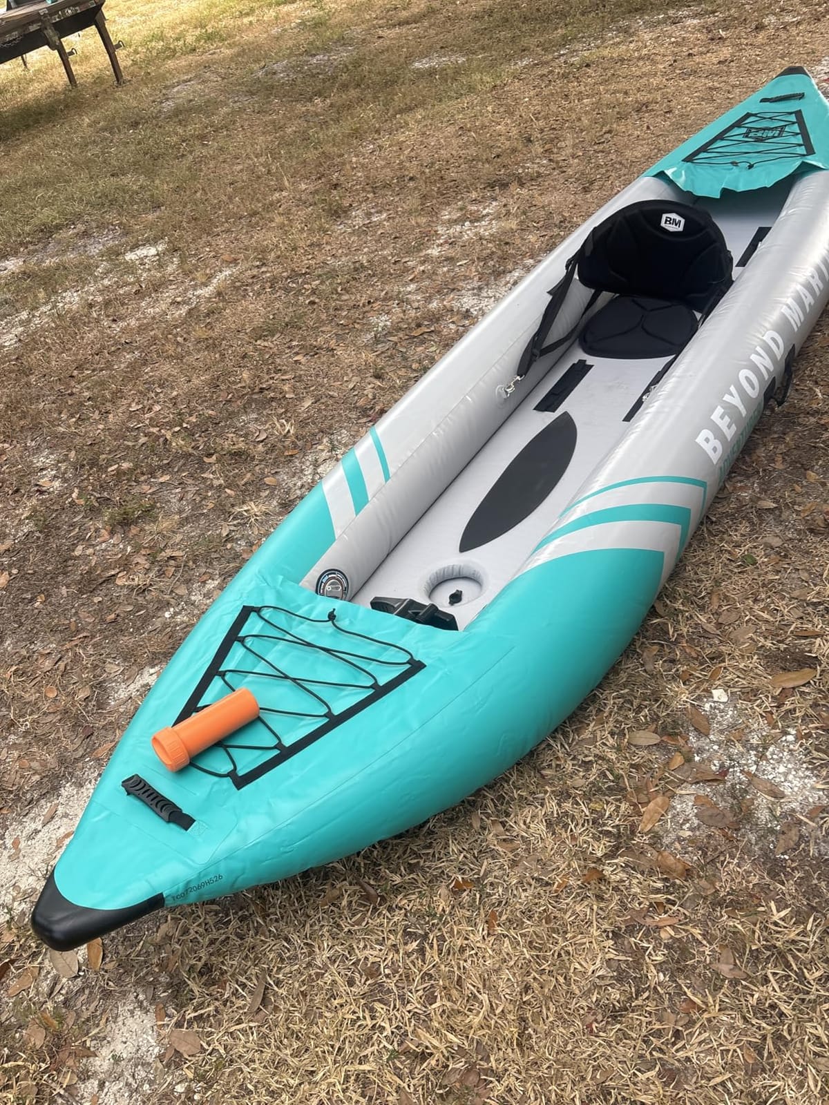 Inflatable Kayak 2 Person Adult - BEYOND MARINA Tandem Kayak with Drop Stitch Floor, Touring Kayak with Aluminum Paddles, Seats, Footrests, Pump, Fins, Adventurer 12.5ft customer photo 2