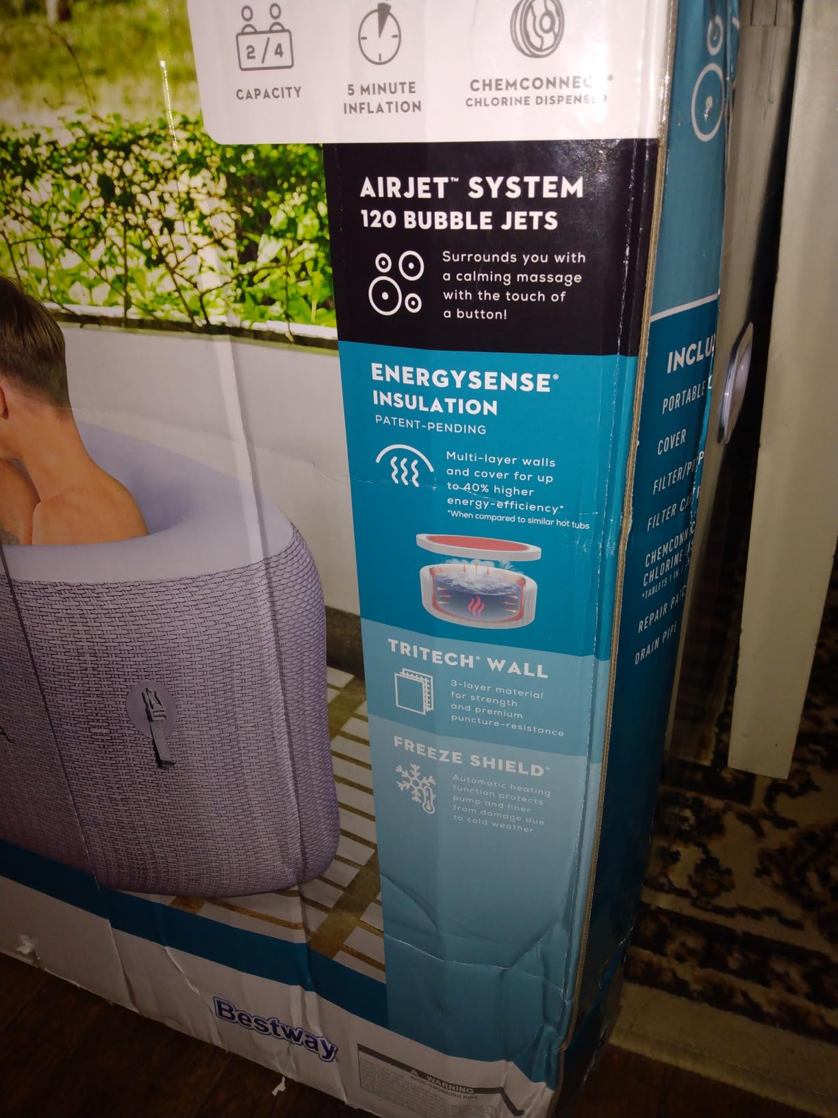 Bestway SaluSpa Aruba Energy-Efficient AirJet 2-3 Person Inflatable Hot Tub customer photo 2