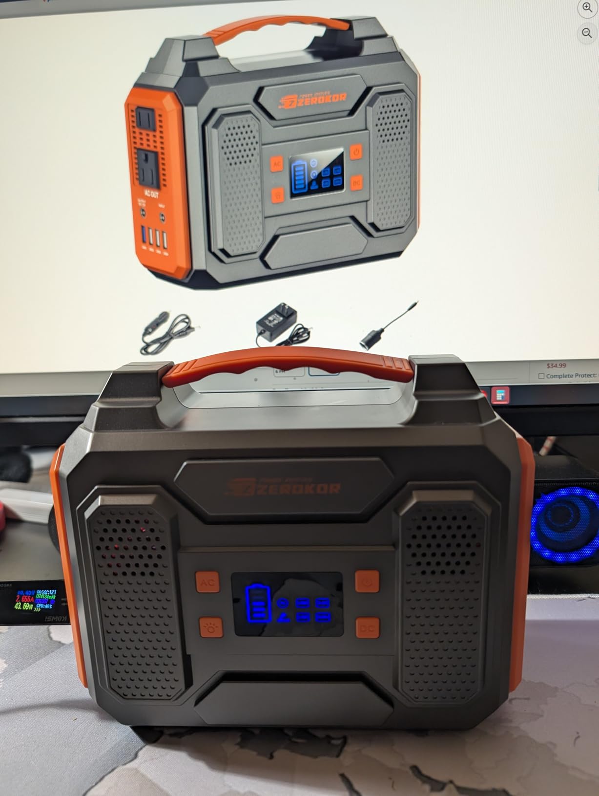 Portable Solar Generator 300W Portable Power Station with 60W Solar Panel customer photo 1