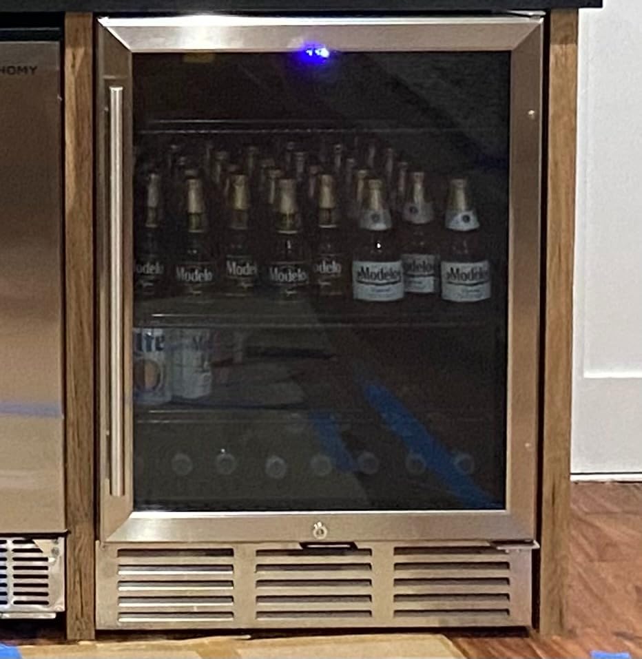 EUHOMY 24 Inch Beverage Refrigerator, 180 Can Under Counter Refrigerator customer photo 1