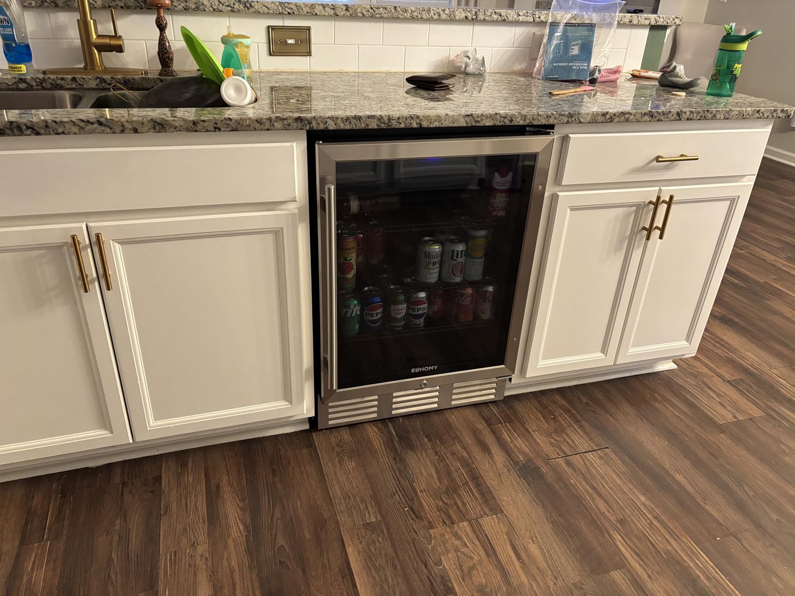 EUHOMY 24 Inch Beverage Refrigerator, 180 Can Under Counter Refrigerator customer photo 2