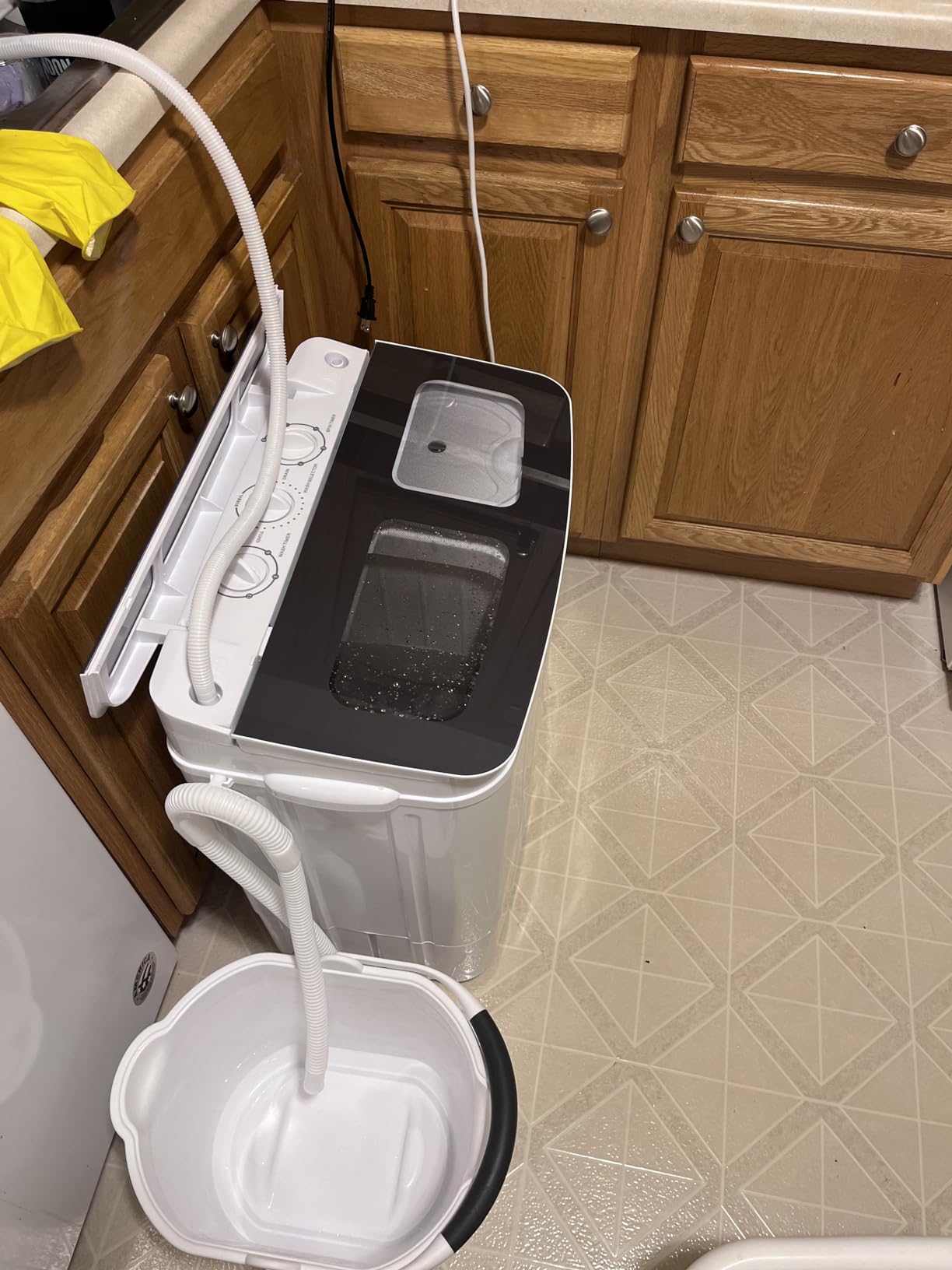 Superday Portable Washing Machine, 25.3lbs Mini Washing Machine and Spin Dryer Combo, Mini Twin Tub Laundry Machine for Camping, Apartments, Dorms, College Rooms, RV, Delicates, Grey customer photo 1