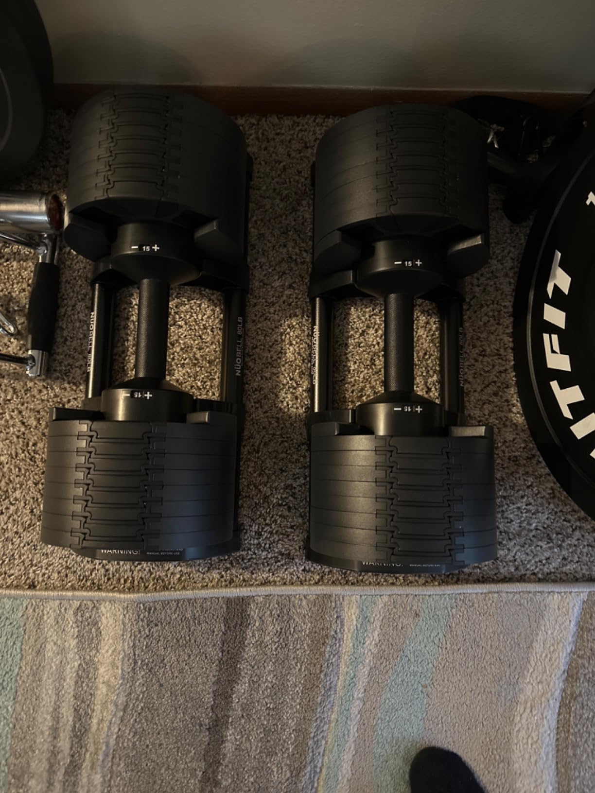 Nuobell 580 Adjustable Dumbbells, 5-80 lb, Set of 2 Free Weights customer photo 1