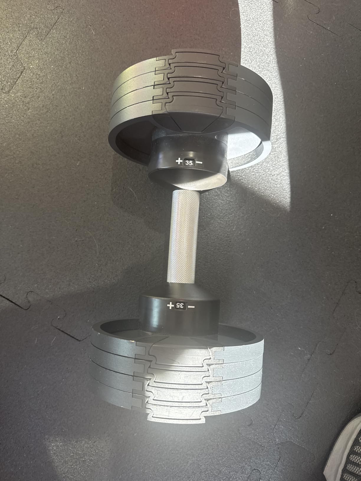 Nuobell 580 Adjustable Dumbbells, 5-80 lb, Set of 2 Free Weights customer photo 2