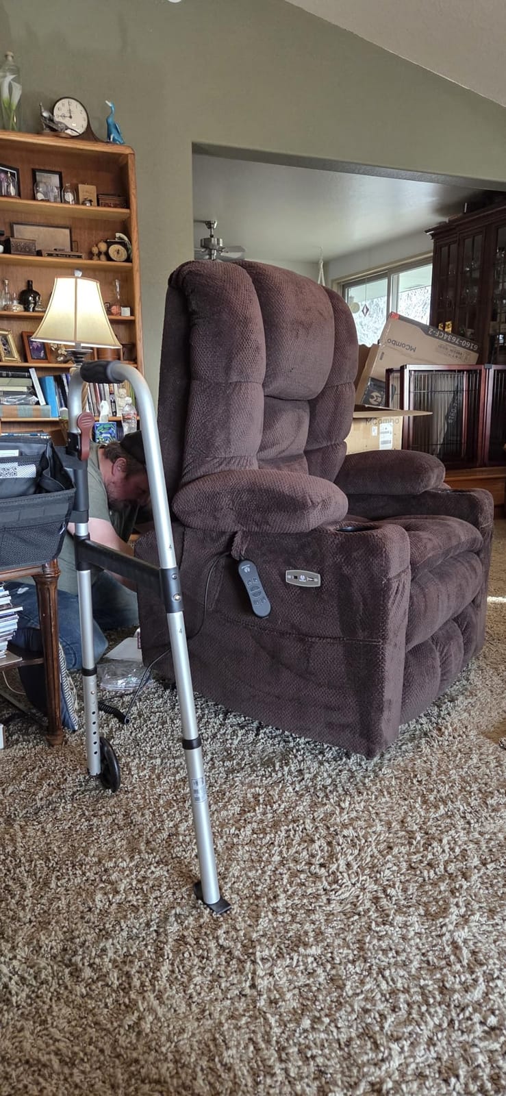 MCombo 3 Motor Power Lift Recliner, Heat and Massage, 7634, Large customer photo 2