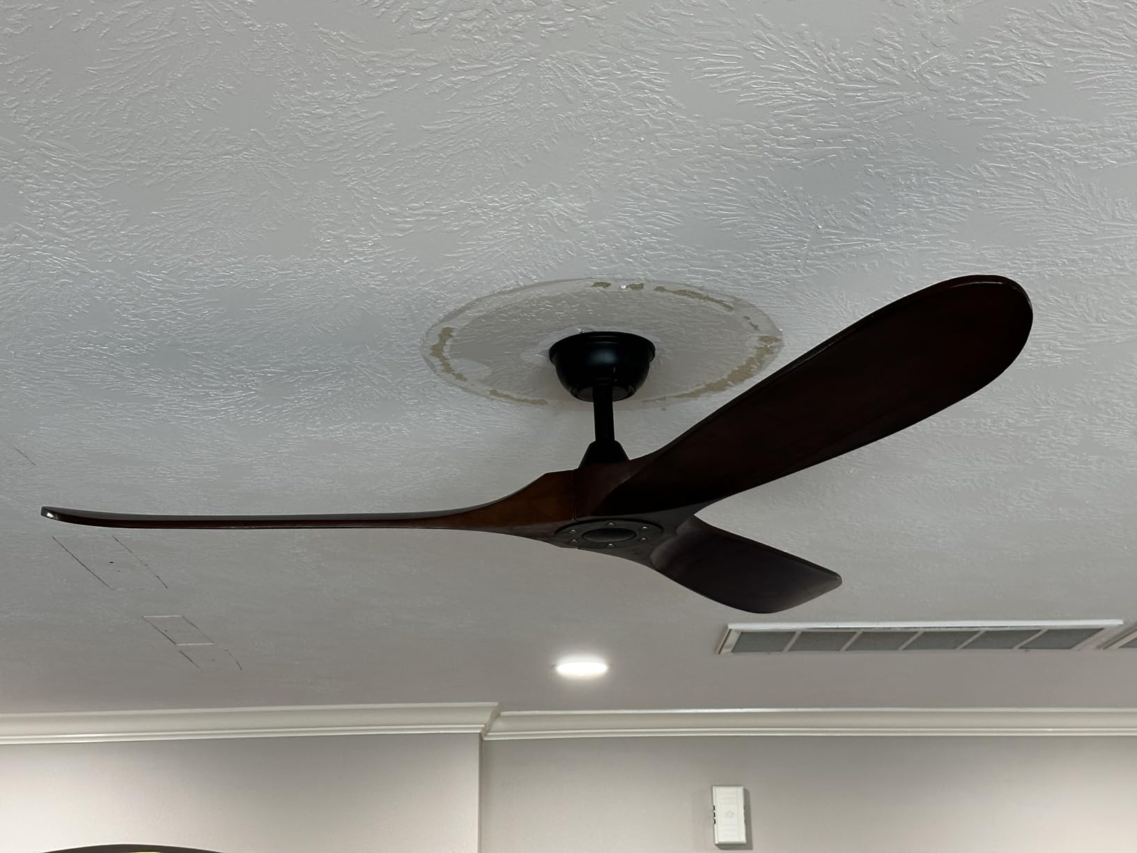 72 Inch Ceiling Fan No Light, Wood Outdoor Ceiling Fans for Patios Living Room Gazebo Porch, Indoor Modern Exterior Extra Large Ceiling Fan without Lights with Downrod(Walnut) customer photo 2