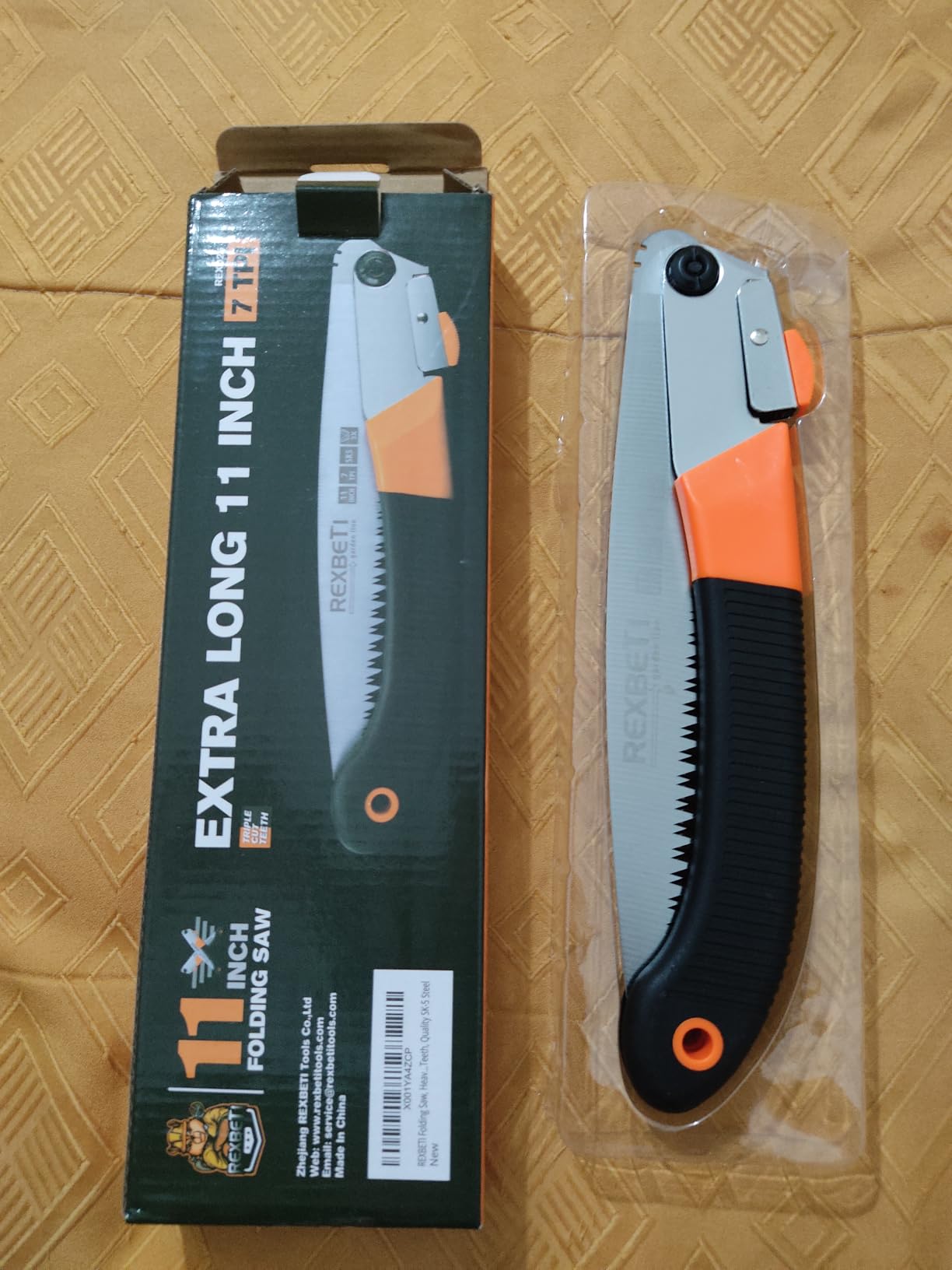 REXBETI 14-Inch Folding Pruning Saw, Extra Long Hand Saw for Tree Trimming customer photo 1