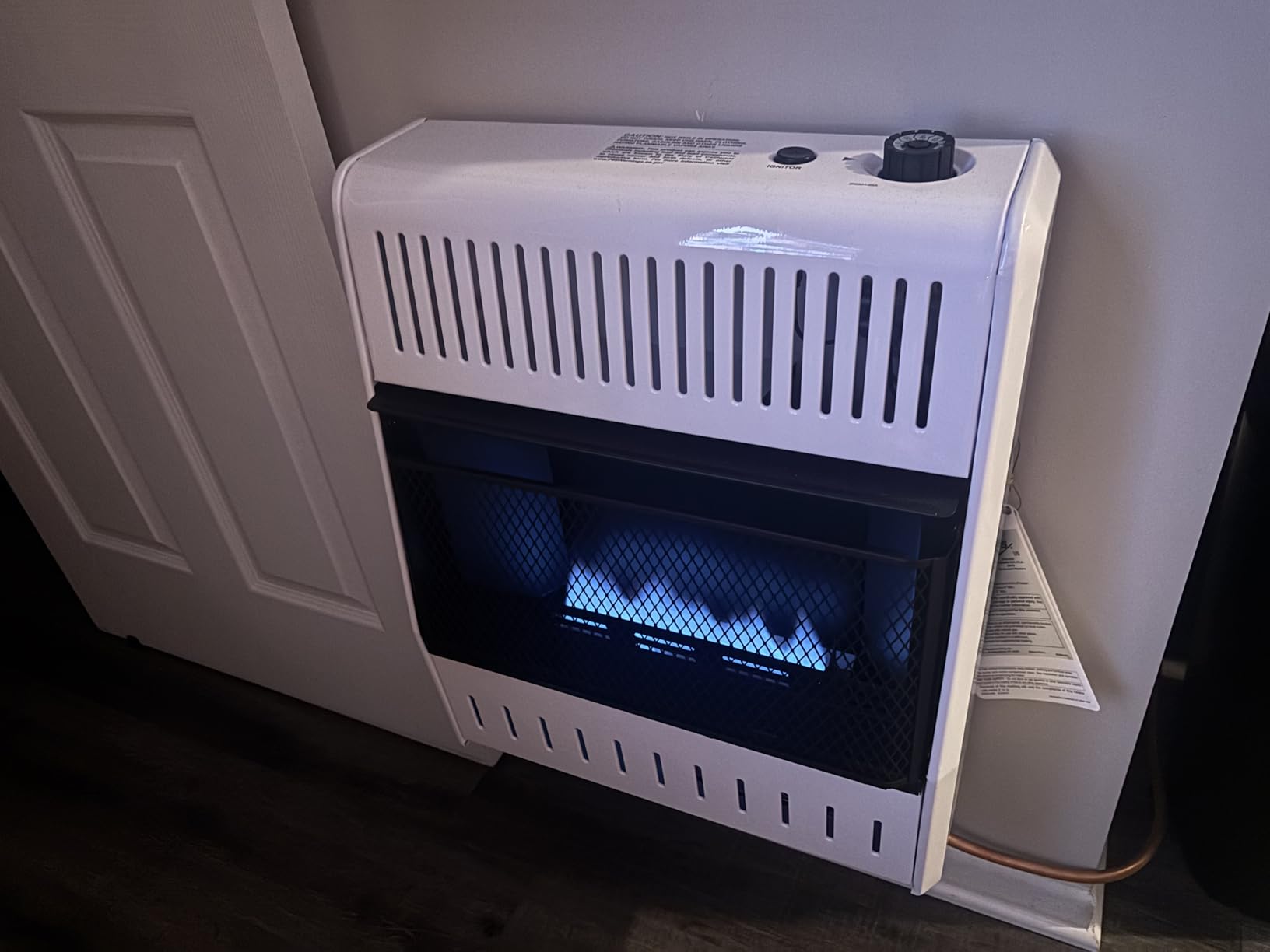 ProCom Heating Natural Gas Ventless Blue Flame Heater With Base Feet - 20,000 BTU, T-Stat Control - Model# MN200TBA-B customer photo 1