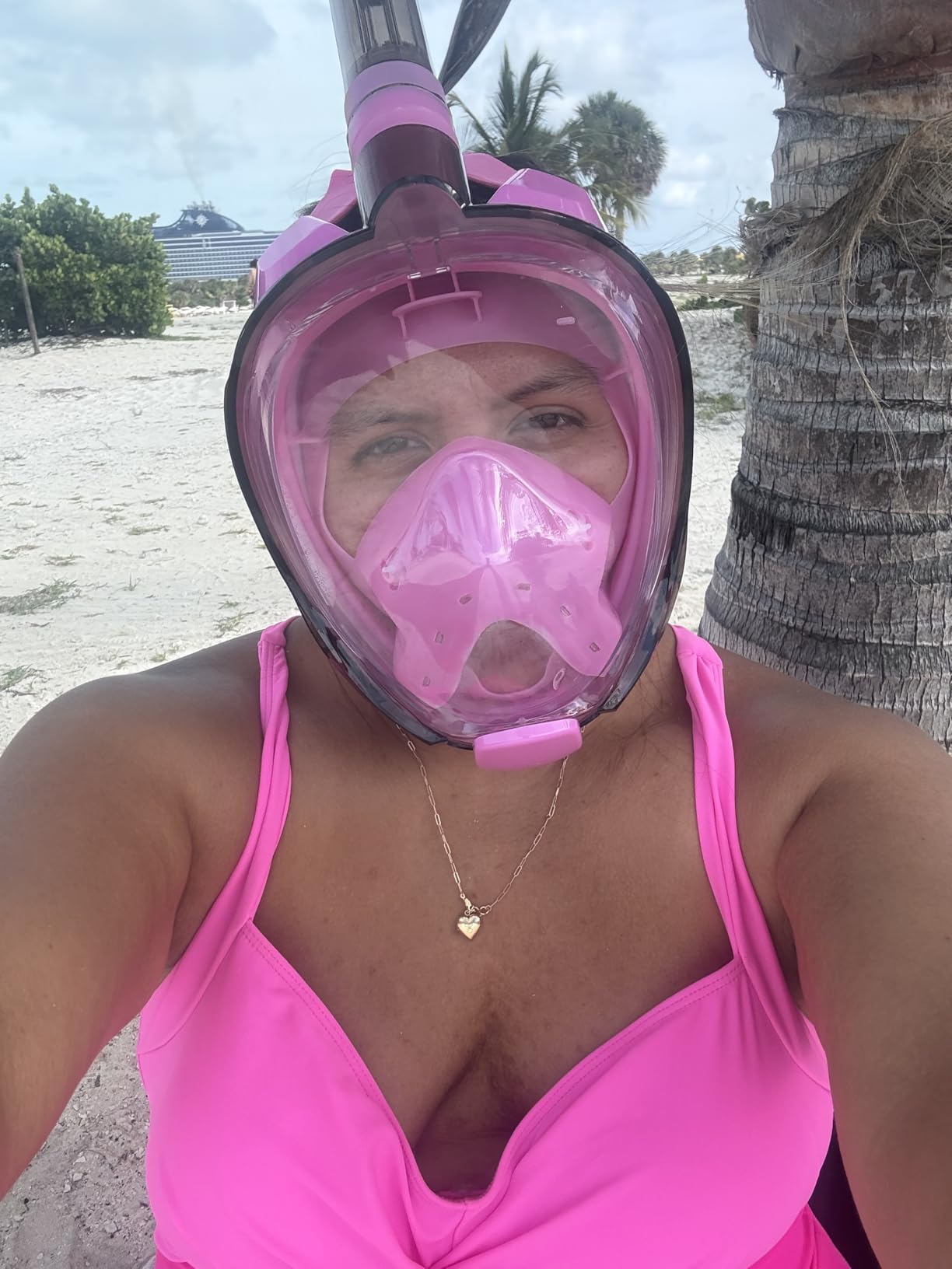 WSTOO Full Face Snorkel Mask, Dry Top Snorkeling Gear for Adults, 180° Panoramic Foldable Design with Camera Mount, Safe Mouth/Nose Breathing, Anti-Fog & Anti-Leak customer photo 1