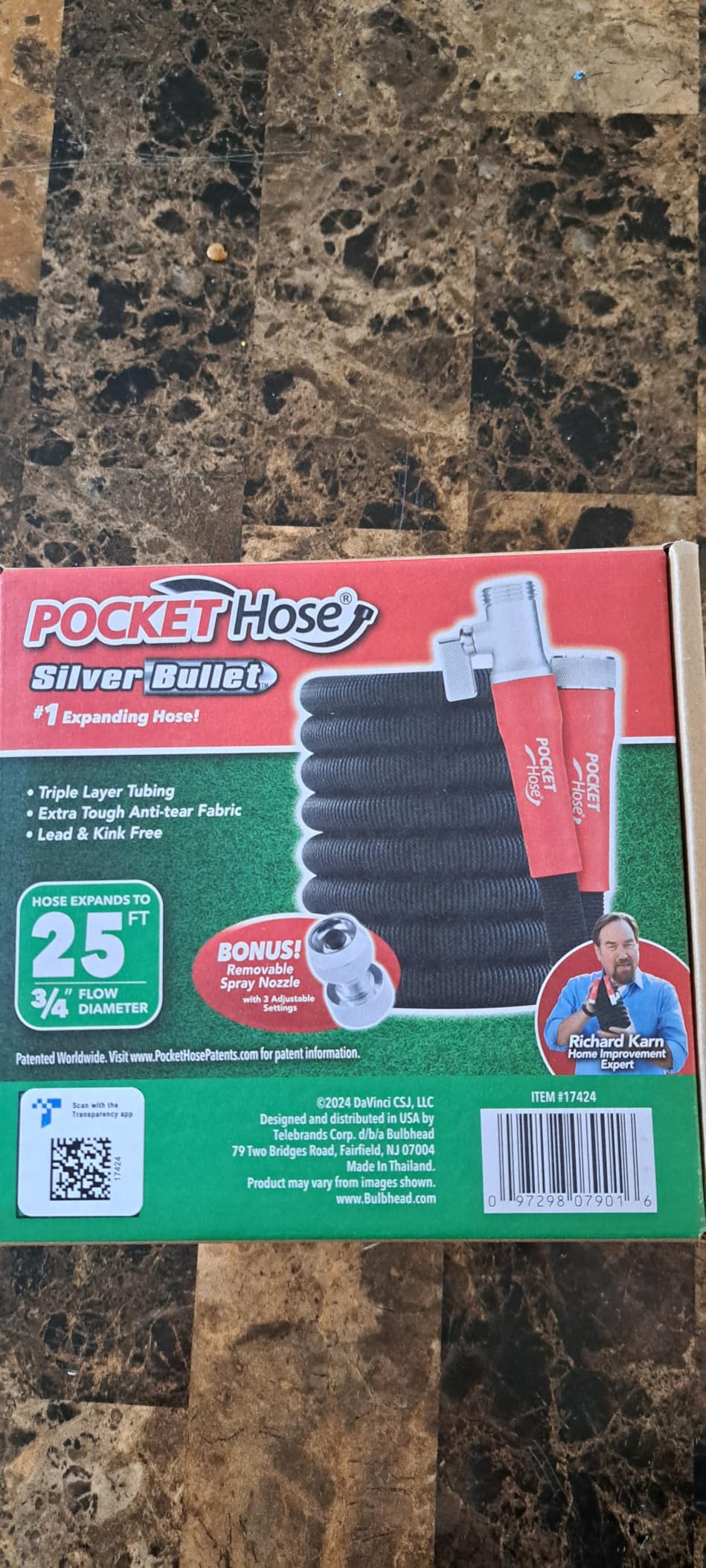 Pocket Hose 25 FT Silver Bullet 2.0 Hose, Turbo Shot Nozzle, Kink-Free customer photo 2