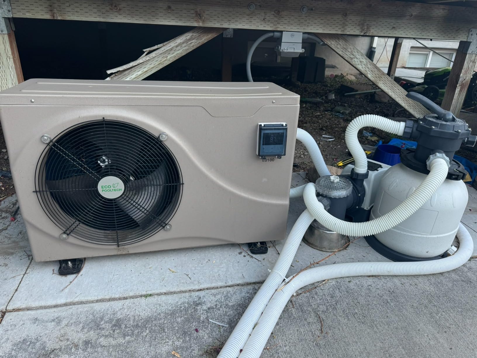 ECOPOOLTECH Ultra Inverter Swimming Pool Heat Pump | Pool Heater for Above Ground and Inground Pool (up to 10000 Gal) | Heating and Cooling | Smart WiFi Control | Automatic Defrost customer photo 2