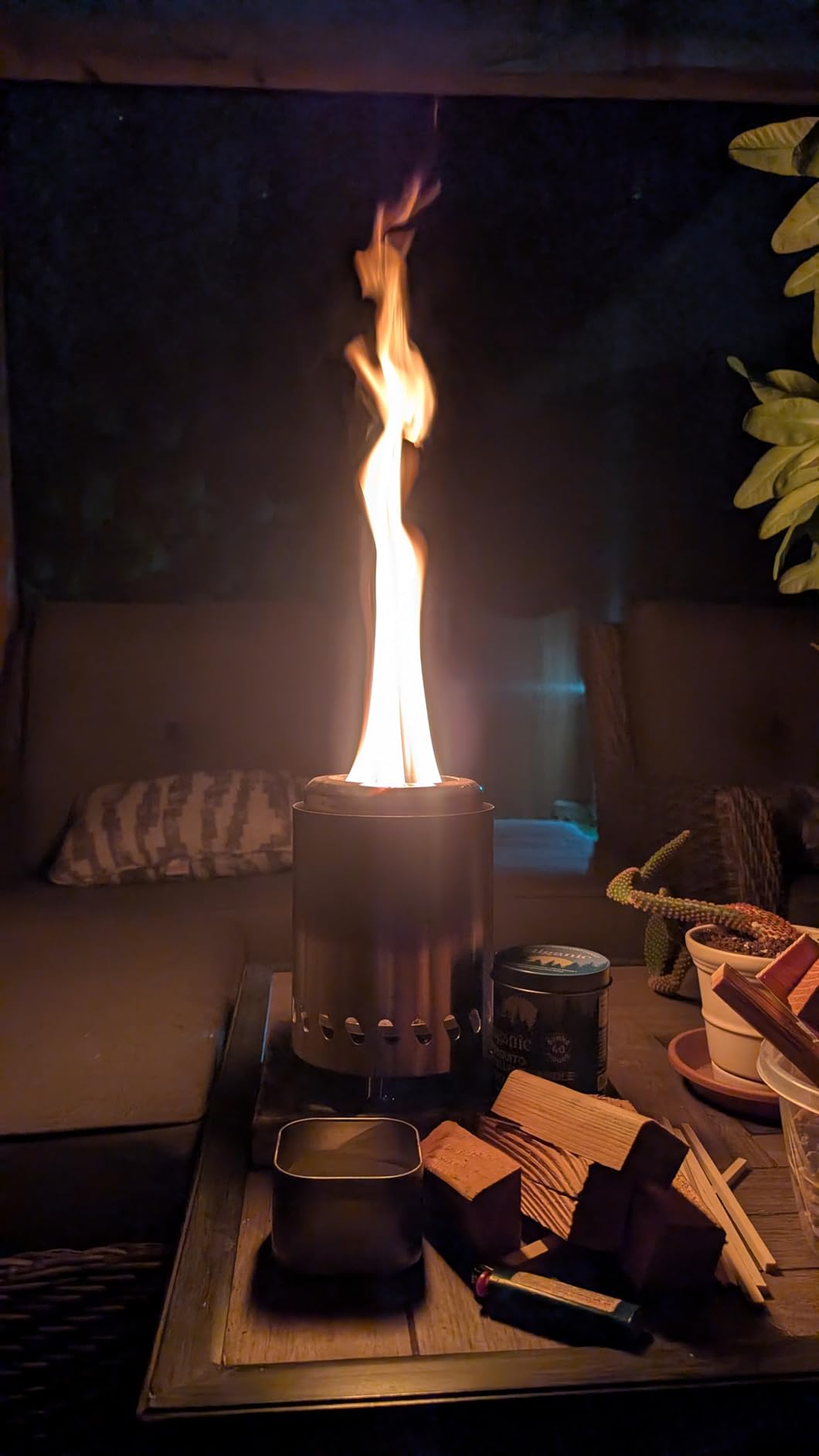 Smokeless Fire Pit with Travel Bag, Portable Outdoor Wood Burning Fireplace, 19 Inch Stainless Steel customer photo 2