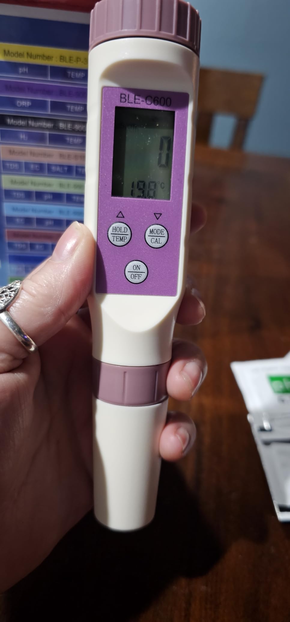 PH Meter & TDS Meter Digital Water Tester 5 in 1 Salinity Tester PH Temp EC and TDS Meter,PH Meter for Water with LCD Backlit,Water Testing Kits for Drinking Water,Wine,Swimming Pool,Hot Tub Spas. customer photo 2
