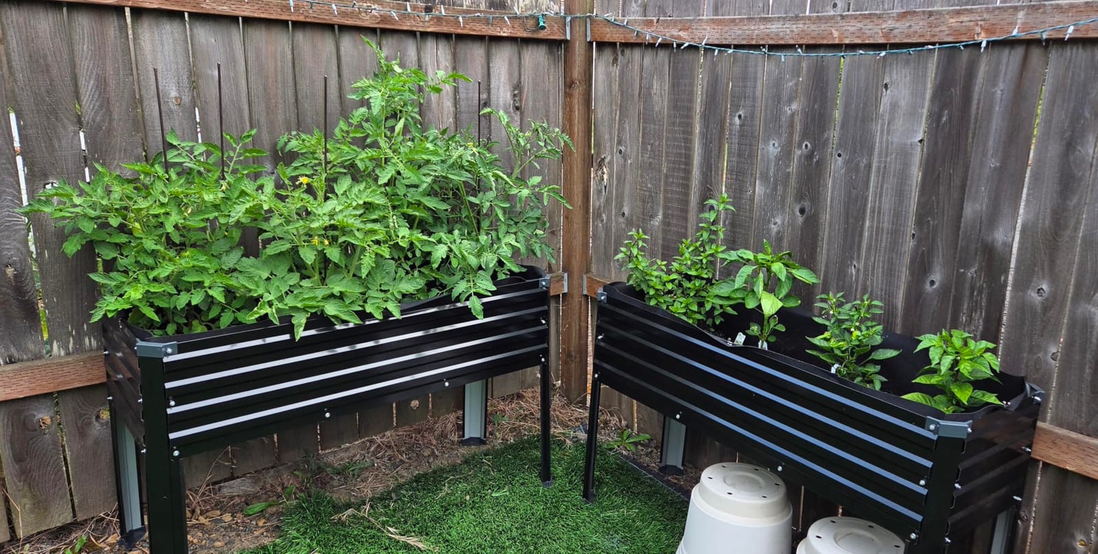 DIIYIV 2PCS Galvanized Raised Garden Bed with Legs,2PCS 48×18×30in Elevated Planter Box for Backyard,Outdoor Garden, Patio, Balcony, 300lb Capacity,Grey customer photo 2
