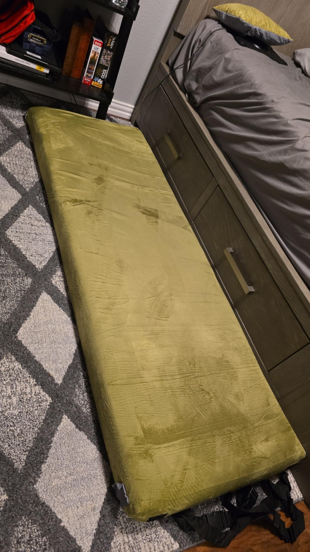 Memory Foam Camping Mattress, Extra Thick 4 Inch Dual Layer Sleeping Pad customer photo 1